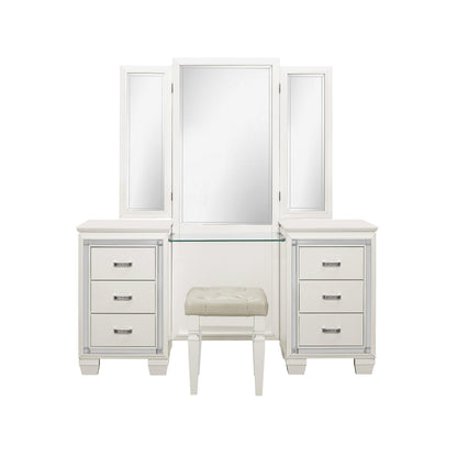 Allura White Vanity Dresser with Mirror - SET | 1916W-15R | 1916W-15L | 1916W-15M - Bien Home Furniture &amp; Electronics
