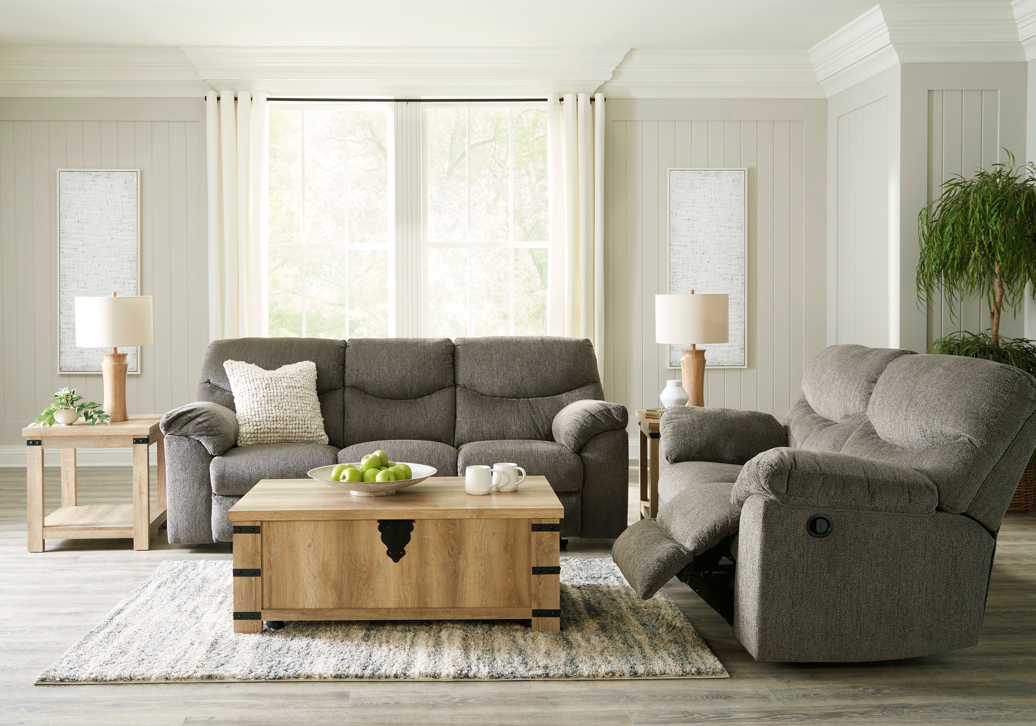 Alphons Putty Reclining Living Room Set - SET | 2820188 | 2820186 - Bien Home Furniture & Electronics