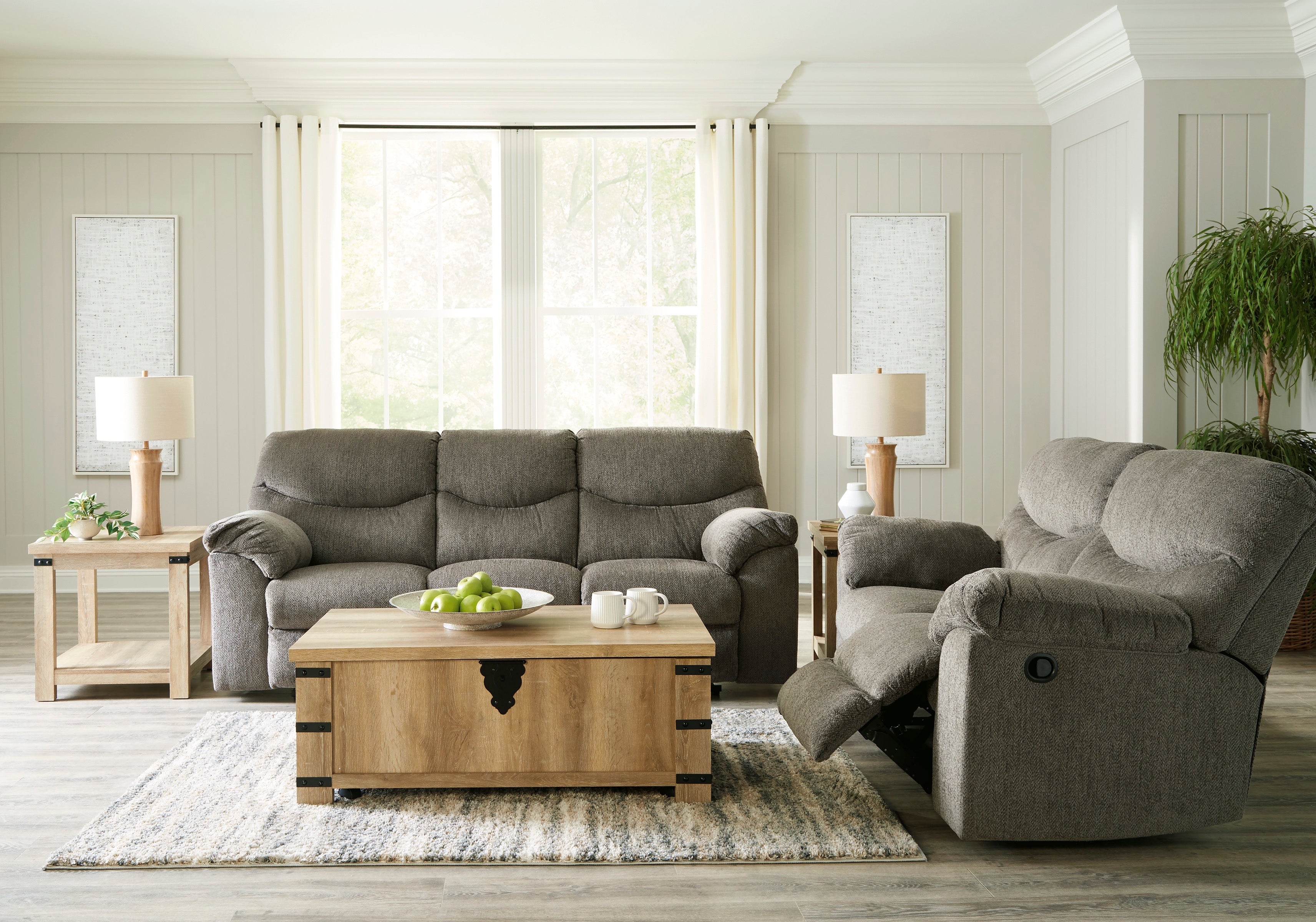 Alphons Putty Reclining Living Room Set - SET | 2820188 | 2820186 - Bien Home Furniture & Electronics