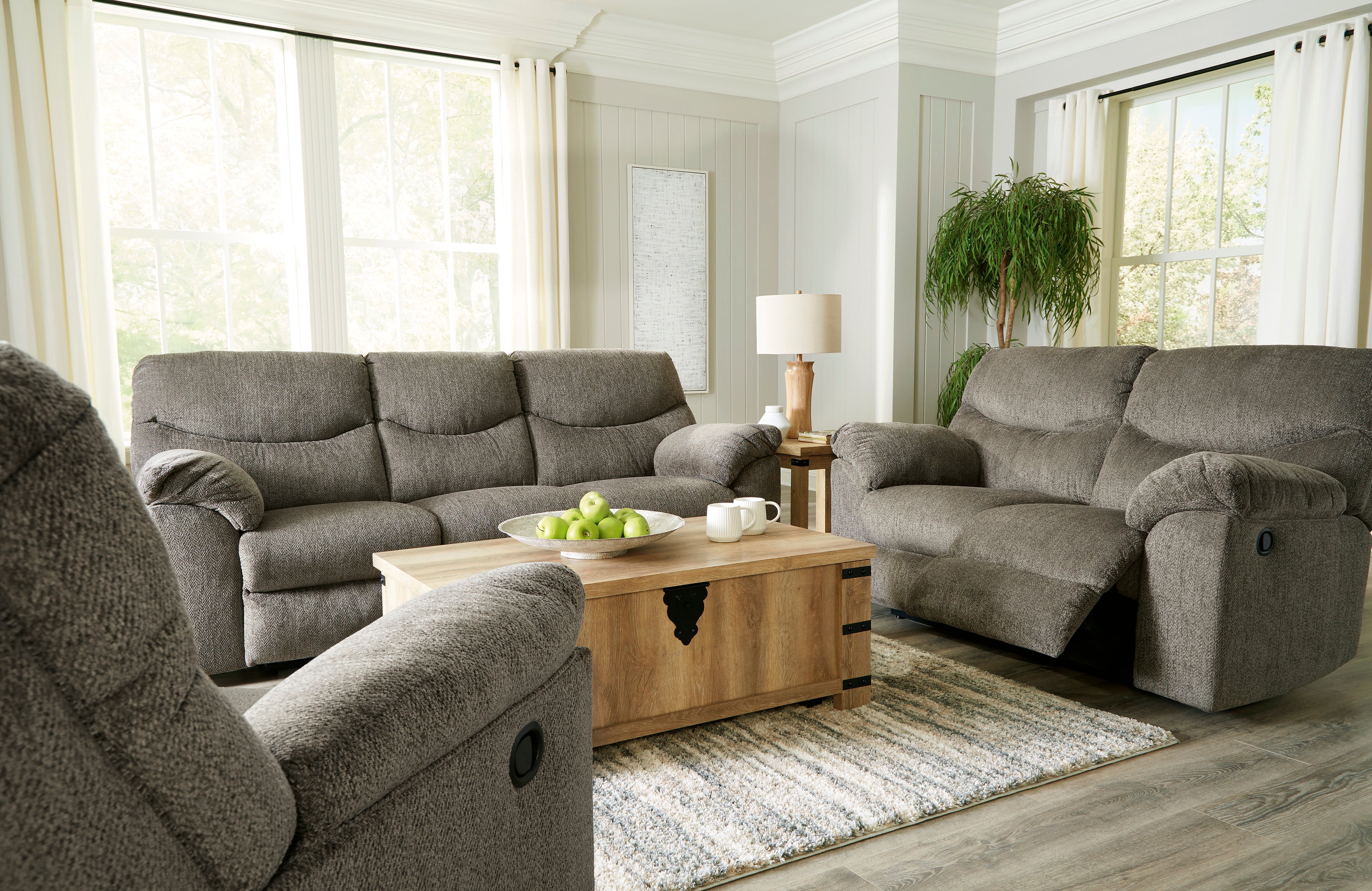 Alphons Putty Reclining Living Room Set - SET | 2820188 | 2820186 - Bien Home Furniture & Electronics