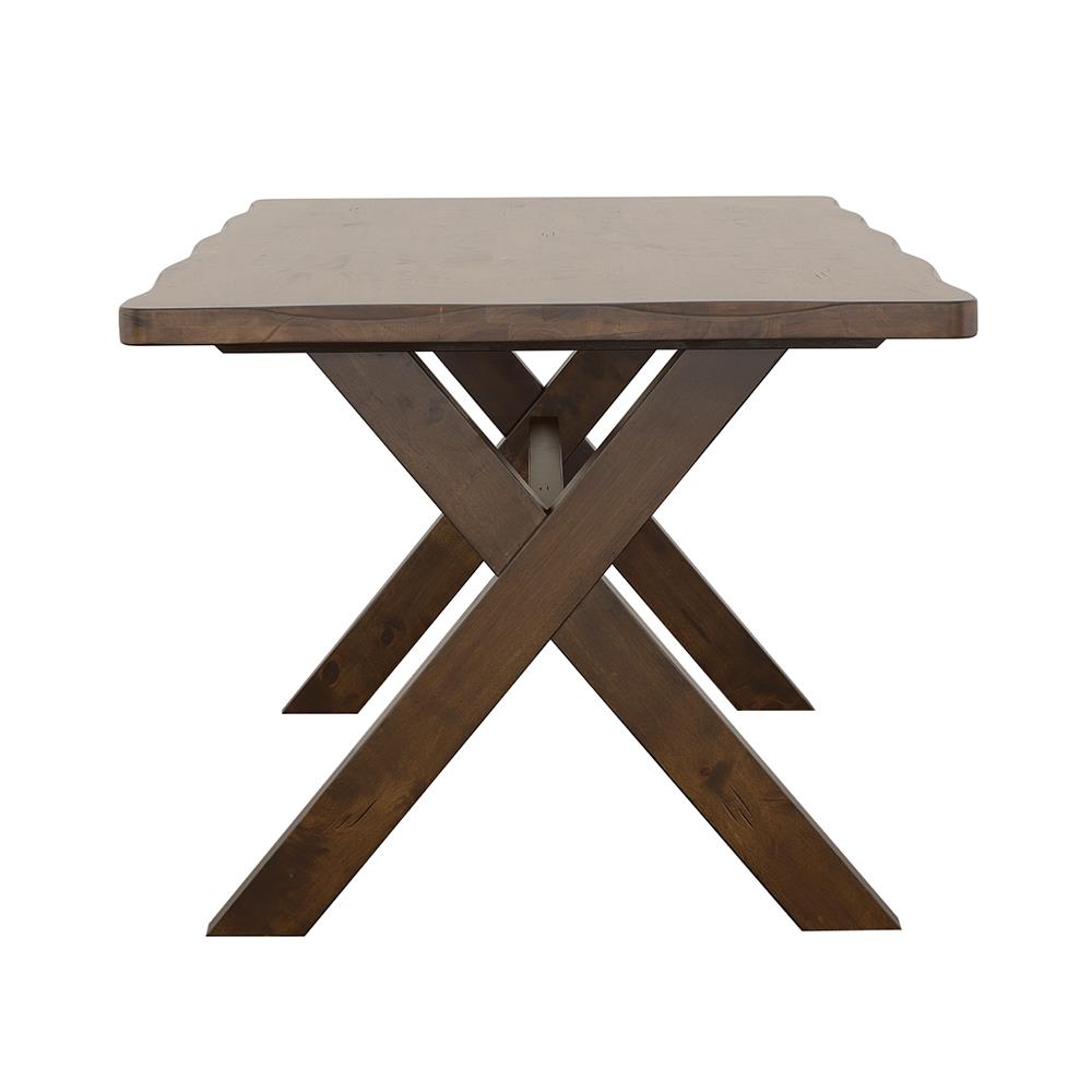 Alston Knotty Nutmeg X-Shaped Dining Table - 106381 - Bien Home Furniture & Electronics
