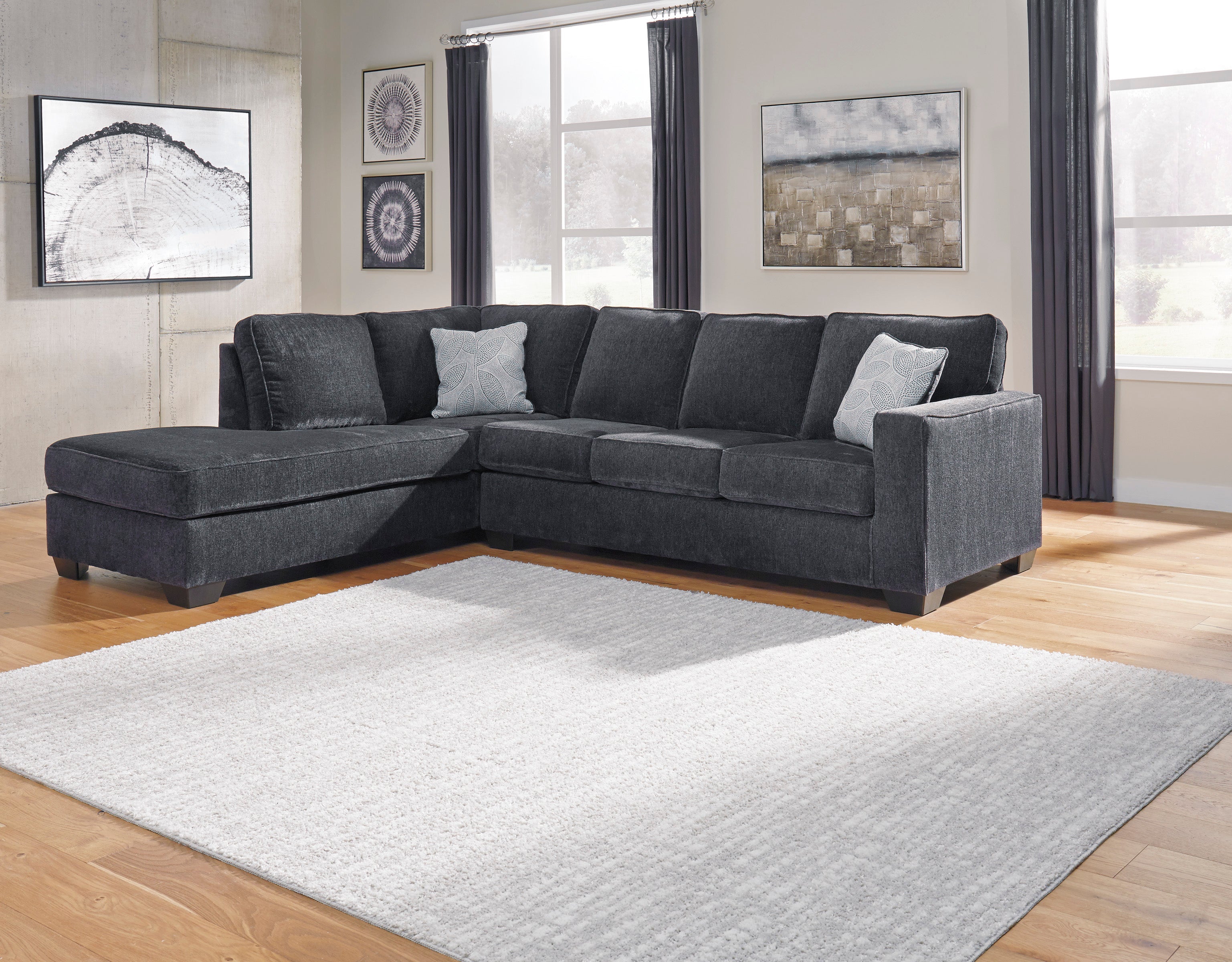 Altari Slate LAF Sleeper Sectional - SET | 8721316 | 8721383 - Bien Home Furniture & Electronics