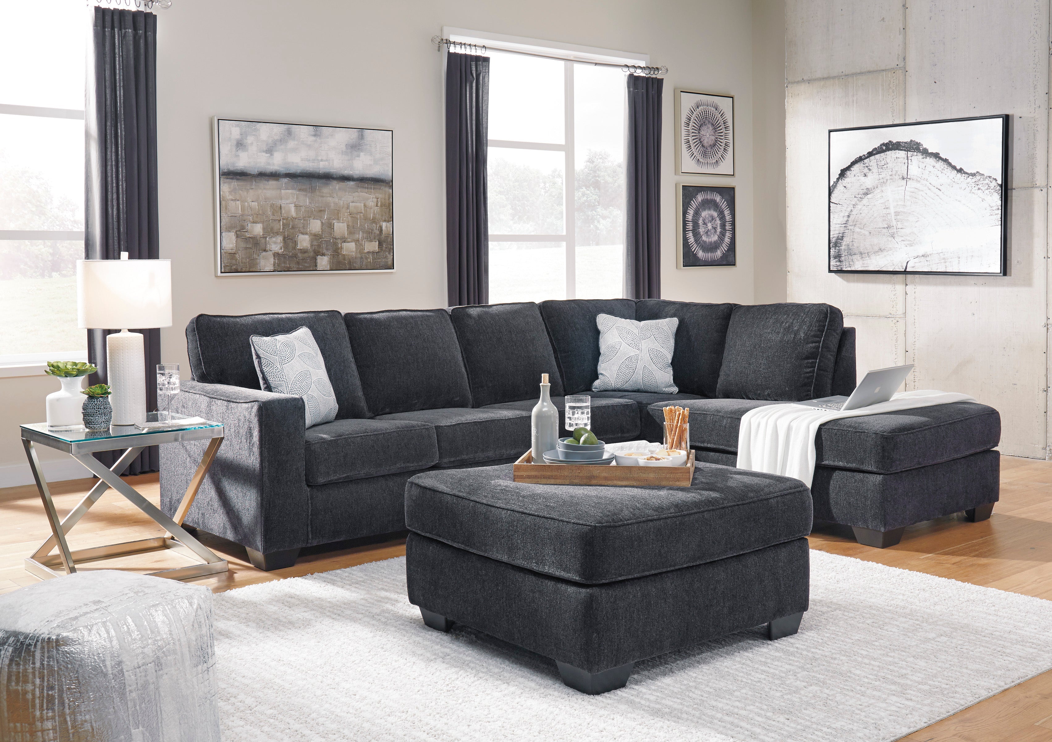 Altari Slate RAF Sectional - SET | 8721317 | 8721366 | 8721308 - Bien Home Furniture & Electronics