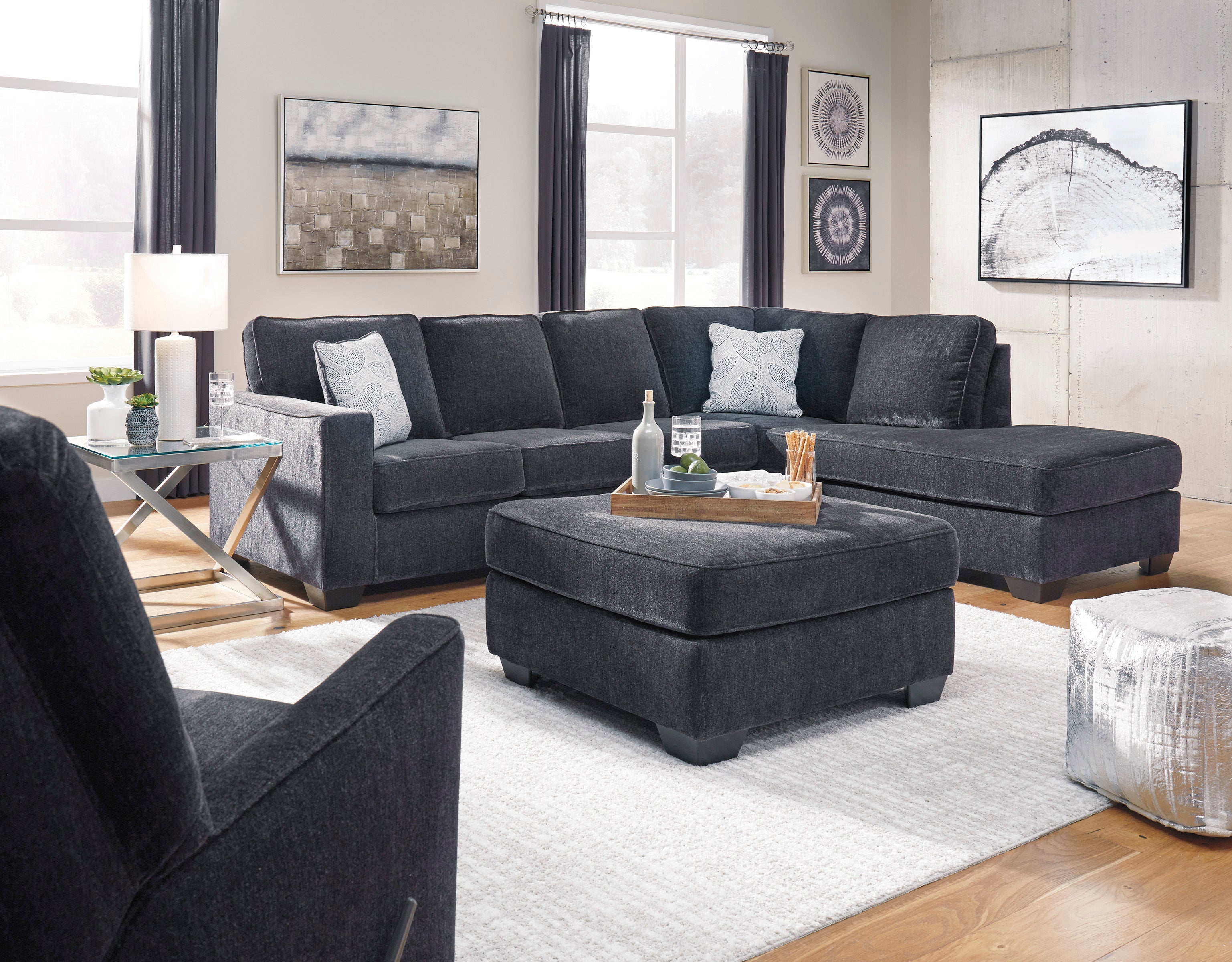 Altari Slate RAF Sleeper Sectional - SET | 8721317 | 8721310 | 8721308 | 8721325 - Bien Home Furniture & Electronics