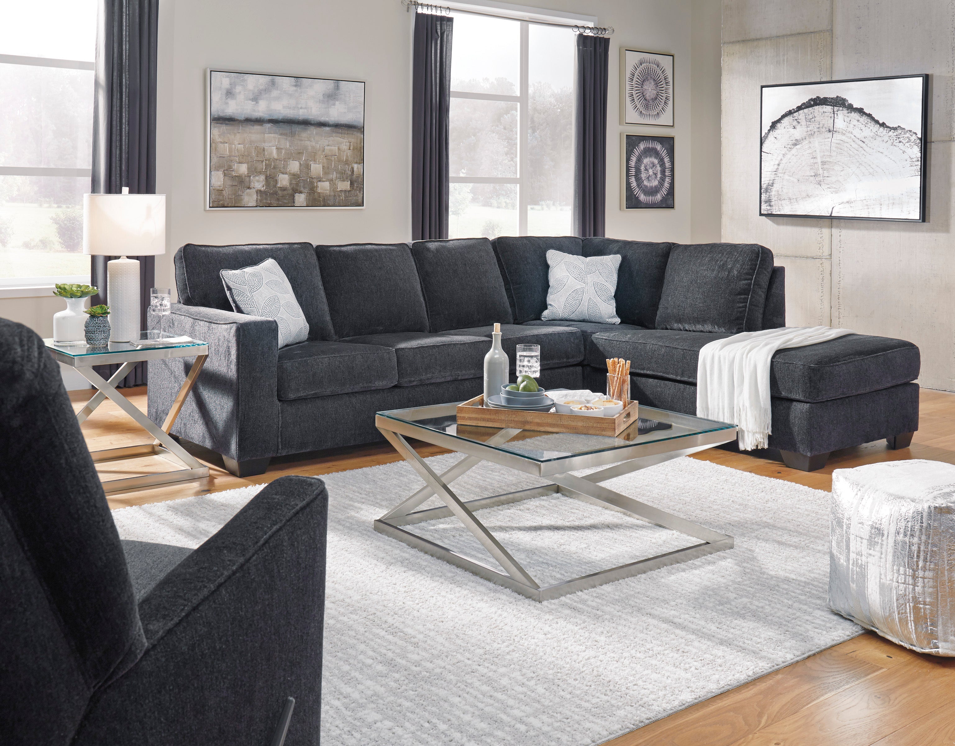 Altari Slate RAF Sleeper Sectional - SET | 8721317 | 8721310 | 8721308 | 8721325 - Bien Home Furniture & Electronics