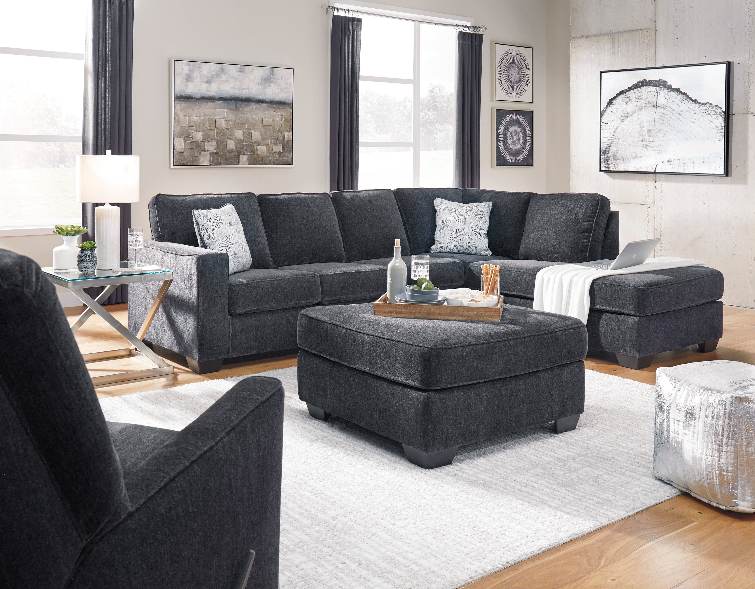 Altari Slate RAF Sleeper Sectional - SET | 8721317 | 8721310 | 8721308 | 8721325 - Bien Home Furniture & Electronics