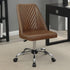 Althea Brown/Chrome Upholstered Tufted Back Office Chair - 881197 - Bien Home Furniture & Electronics