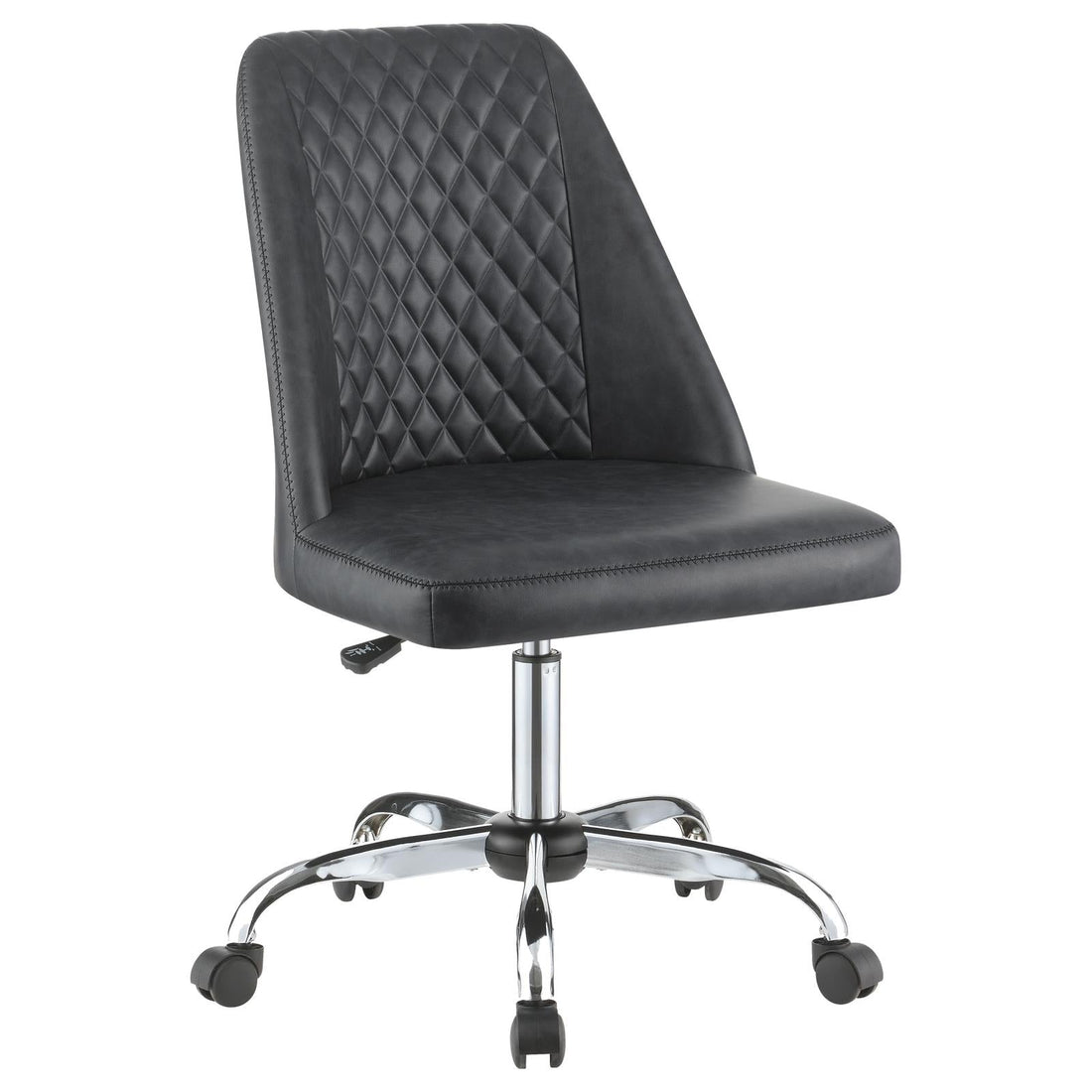 Althea Gray/Chrome Upholstered Tufted Back Office Chair - 881196 - Bien Home Furniture &amp; Electronics