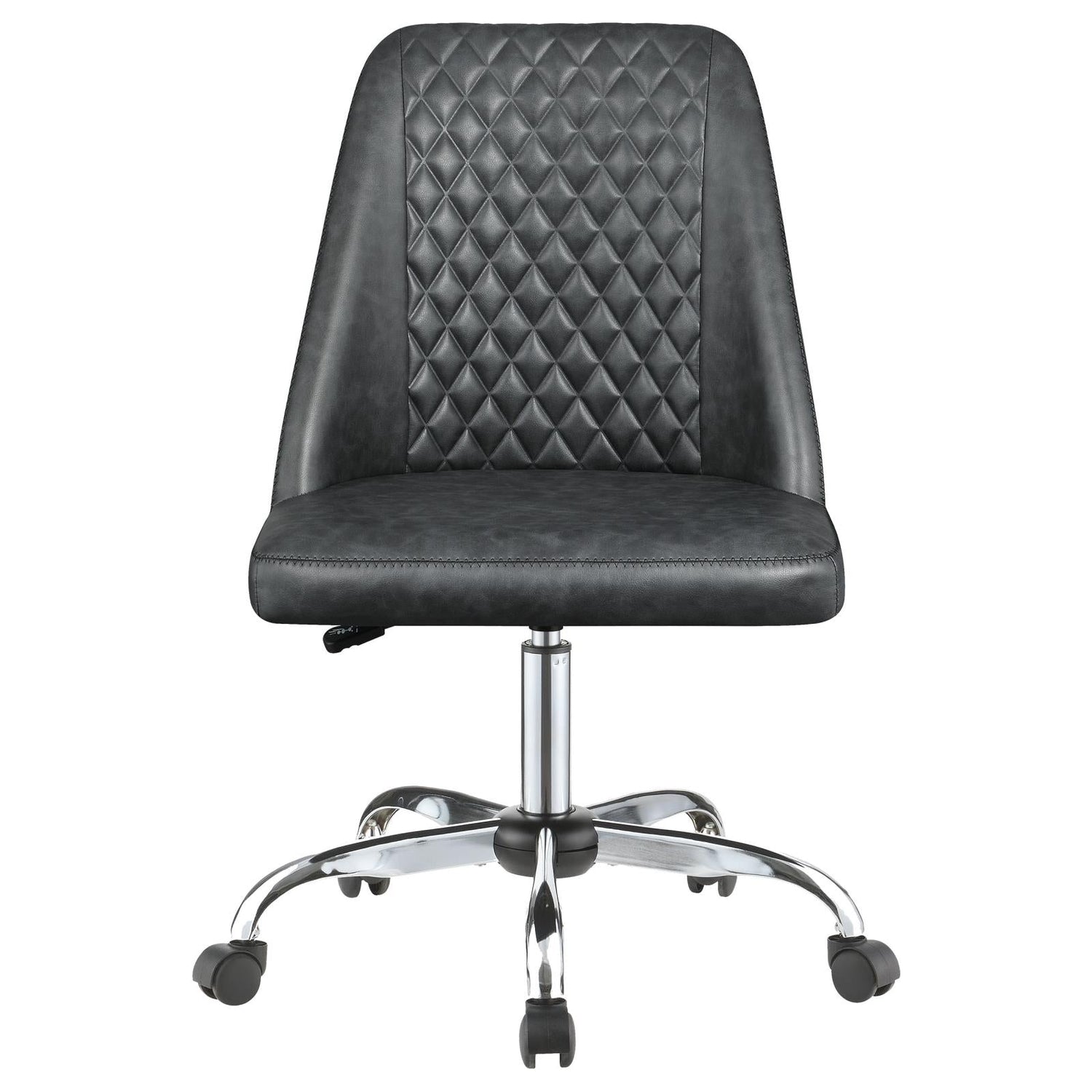 Althea Gray/Chrome Upholstered Tufted Back Office Chair - 881196 - Bien Home Furniture & Electronics