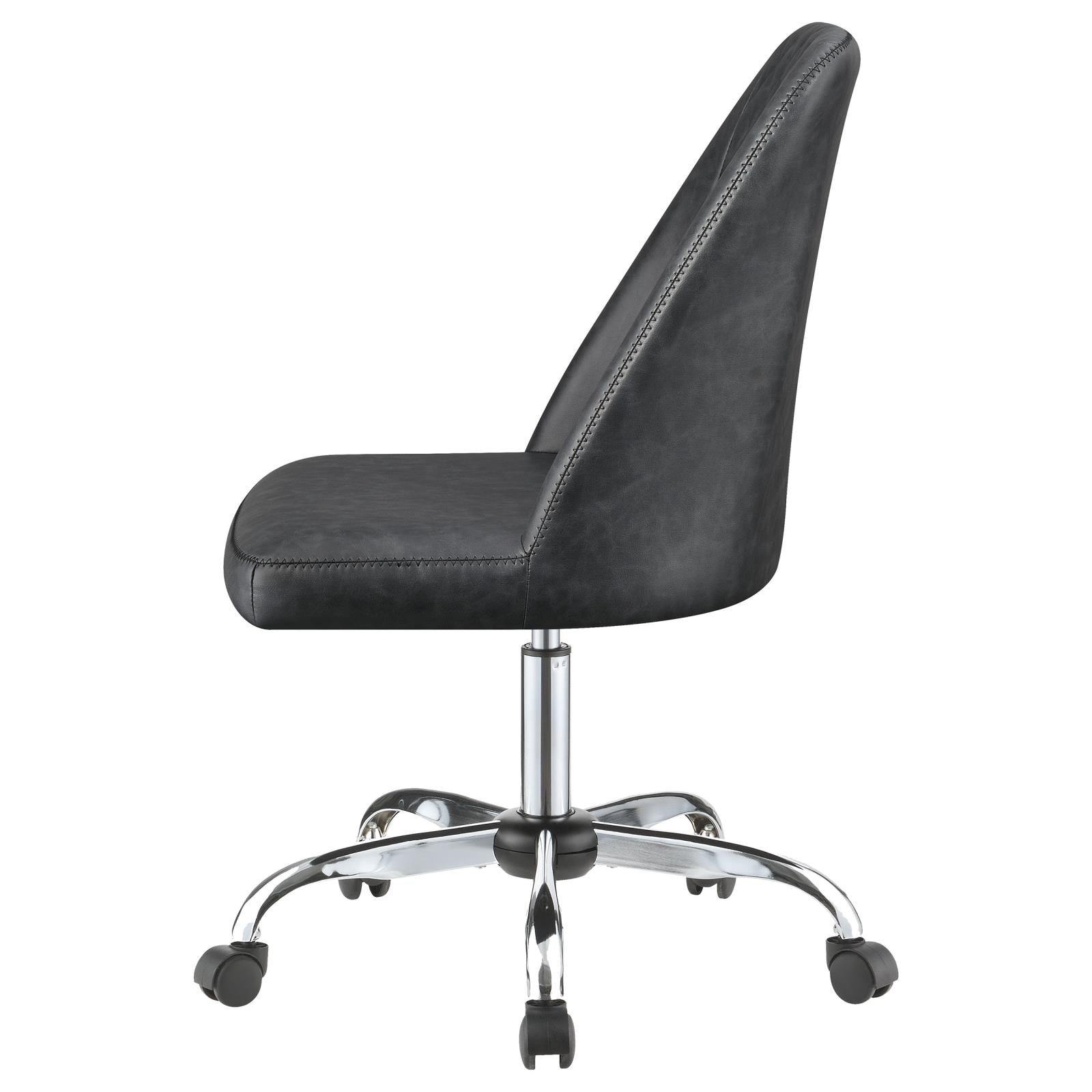 Althea Gray/Chrome Upholstered Tufted Back Office Chair - 881196 - Bien Home Furniture &amp; Electronics