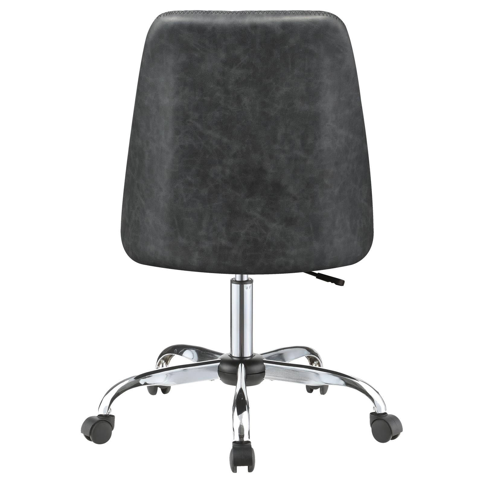 Althea Gray/Chrome Upholstered Tufted Back Office Chair - 881196 - Bien Home Furniture &amp; Electronics