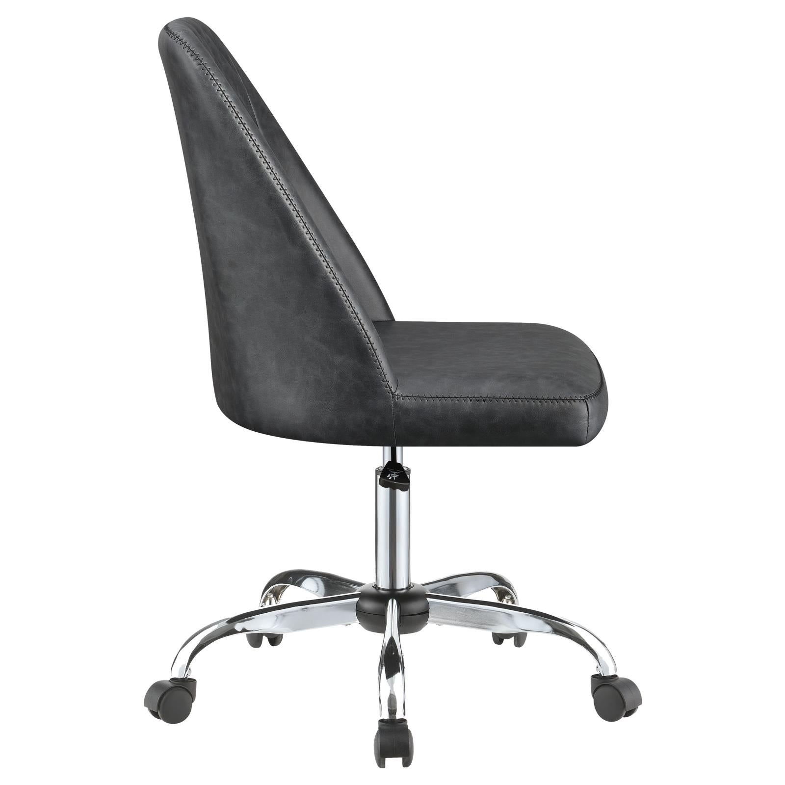 Althea Gray/Chrome Upholstered Tufted Back Office Chair - 881196 - Bien Home Furniture &amp; Electronics