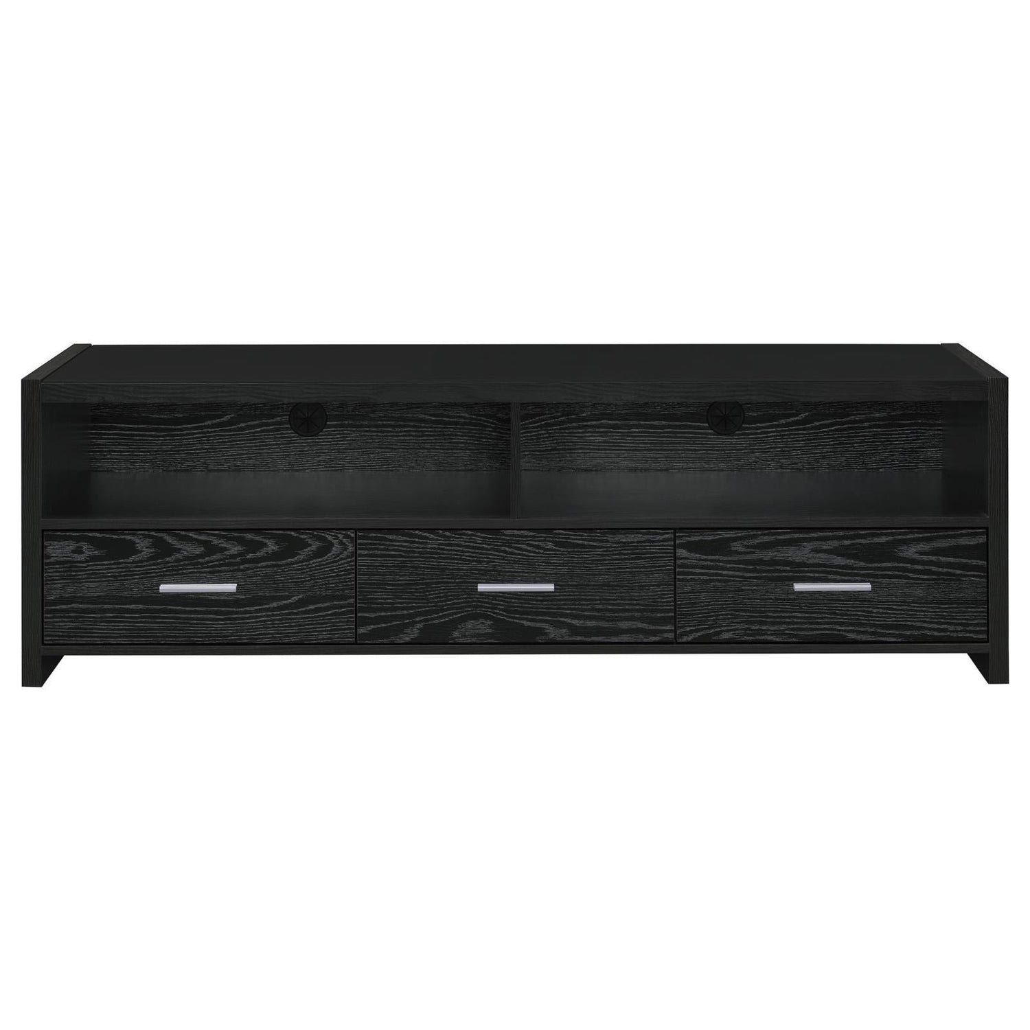 Alton 62" 3-Drawer TV Console Black Oak - 700645 - Bien Home Furniture & Electronics