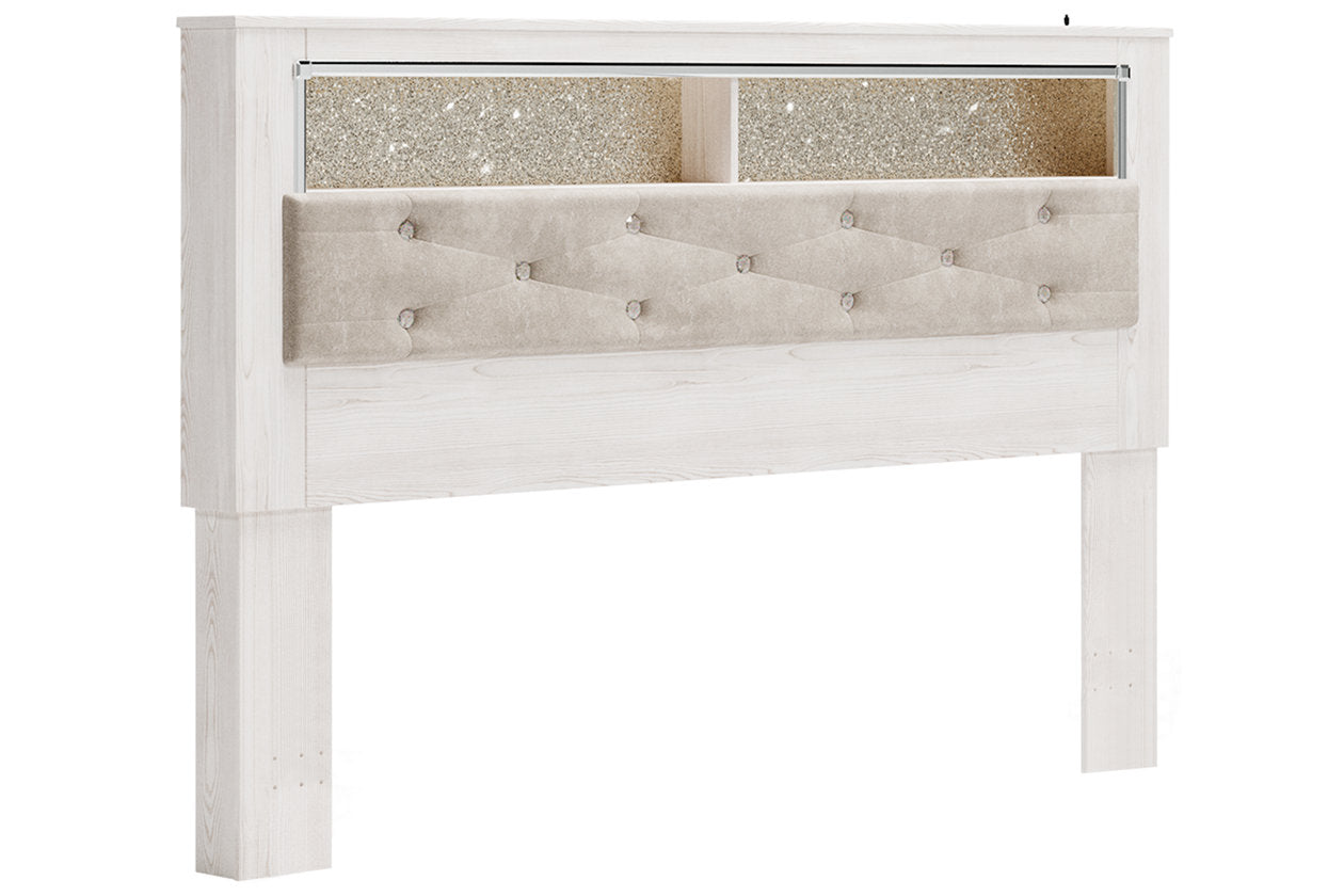 Altyra White King Upholstered Panel Bookcase Headboard - B2640-69 - Bien Home Furniture & Electronics