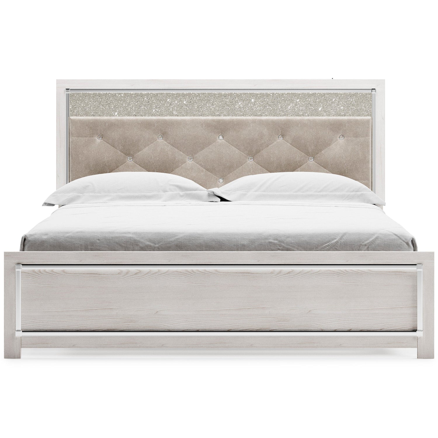 Altyra White LED Upholstered Panel Bedroom Set - SET | B2640-54 | B2640-57 | B2640-96 | B2640-31 | B2640-36 - Bien Home Furniture & Electronics