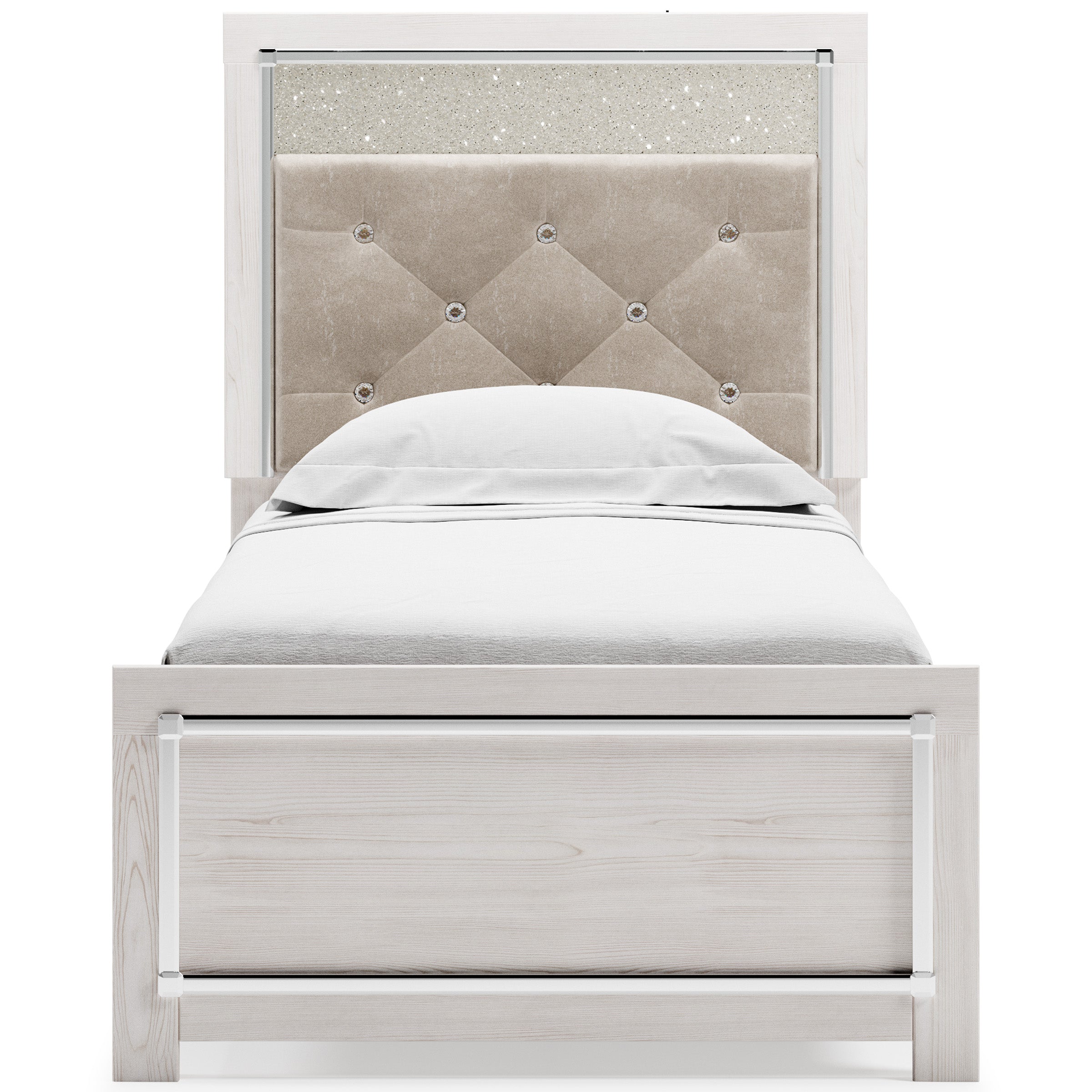 Altyra White LED Upholstered Panel Youth Bedroom Set - SET | B2640-52 | B2640-53 | B2640-83 | B2640-31 | B2640-36 - Bien Home Furniture & Electronics
