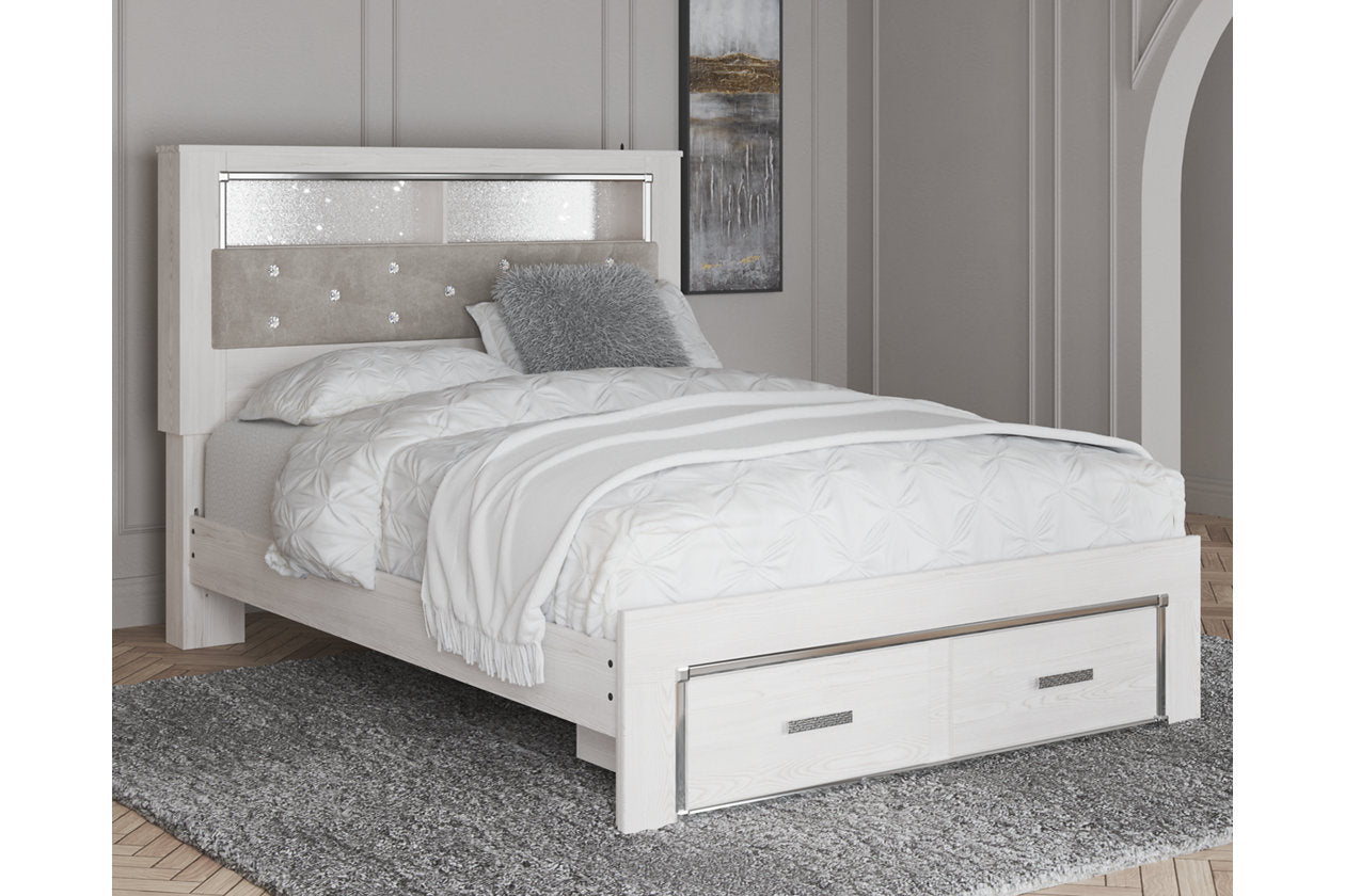 Altyra White Queen Upholstered Bookcase Bed with Storage - SET | B100-13 | B2640-54S | B2640-65 | B2640-95 - Bien Home Furniture &amp; Electronics