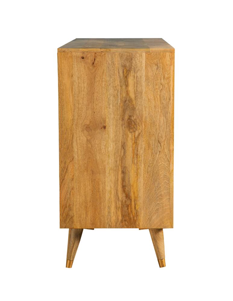 Alyssum Natural Checkered Pattern 3-Door Accent Cabinet - 953460 - Bien Home Furniture & Electronics