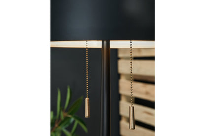 Amadell Black/Gold Finish Floor Lamp - L208361 - Bien Home Furniture &amp; Electronics