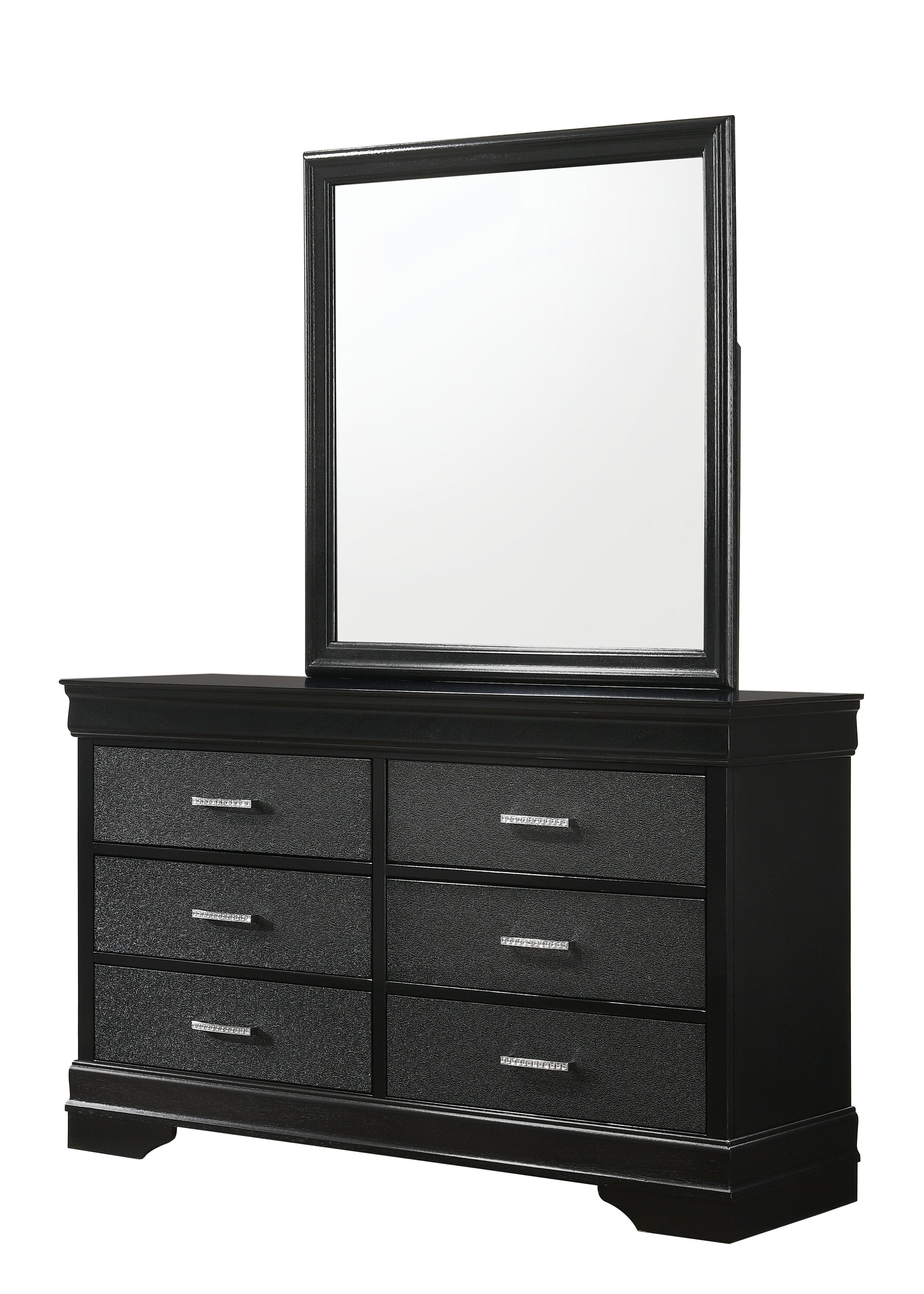 Crown Mark Amalia Black Dresser & Mirror | Ornate Home Dresser Crown Mark Amalia Black Dresser & Mirror | Ornate Home Dresser