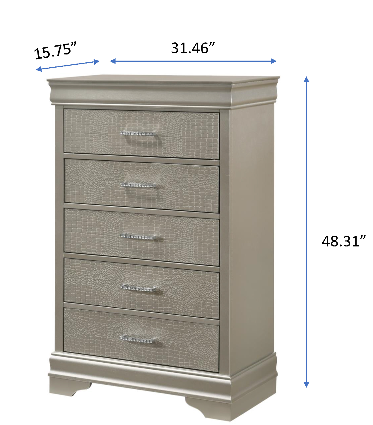 Amalia Silver Chest - B6910-4 - Bien Home Furniture & Electronics