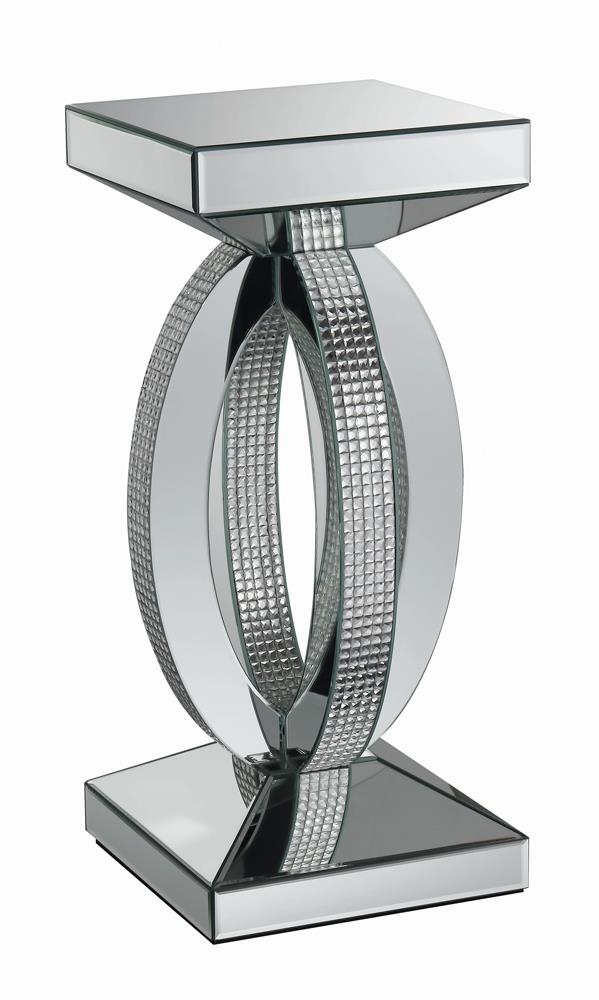 Amalia Square End Table with Lower Shelf Clear Mirror - 722517 - Bien Home Furniture & Electronics