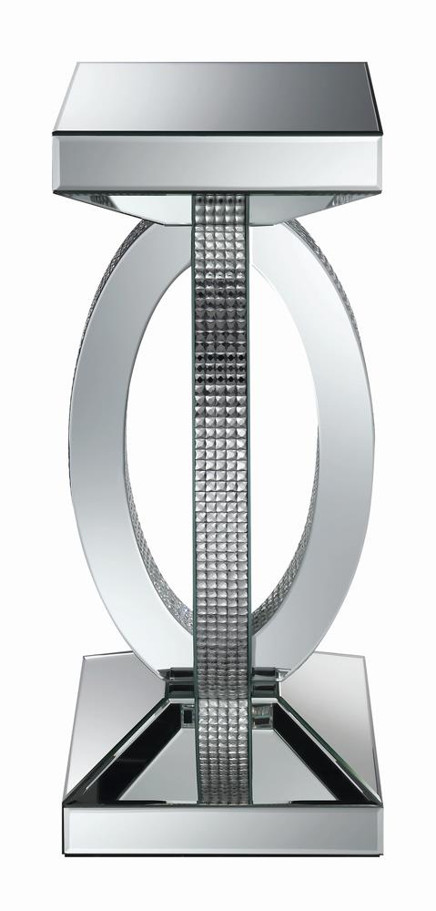 Amalia Square End Table with Lower Shelf Clear Mirror - 722517 - Bien Home Furniture & Electronics