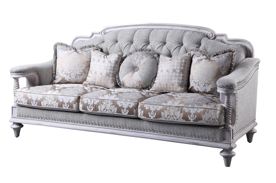 Amancio Antique White Sofa - 16139-3 - Bien Home Furniture & Electronics