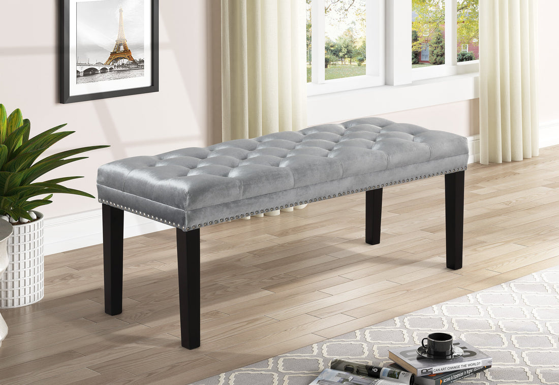 Amari Gray Accent Bench - 4941-GY - Bien Home Furniture &amp; Electronics