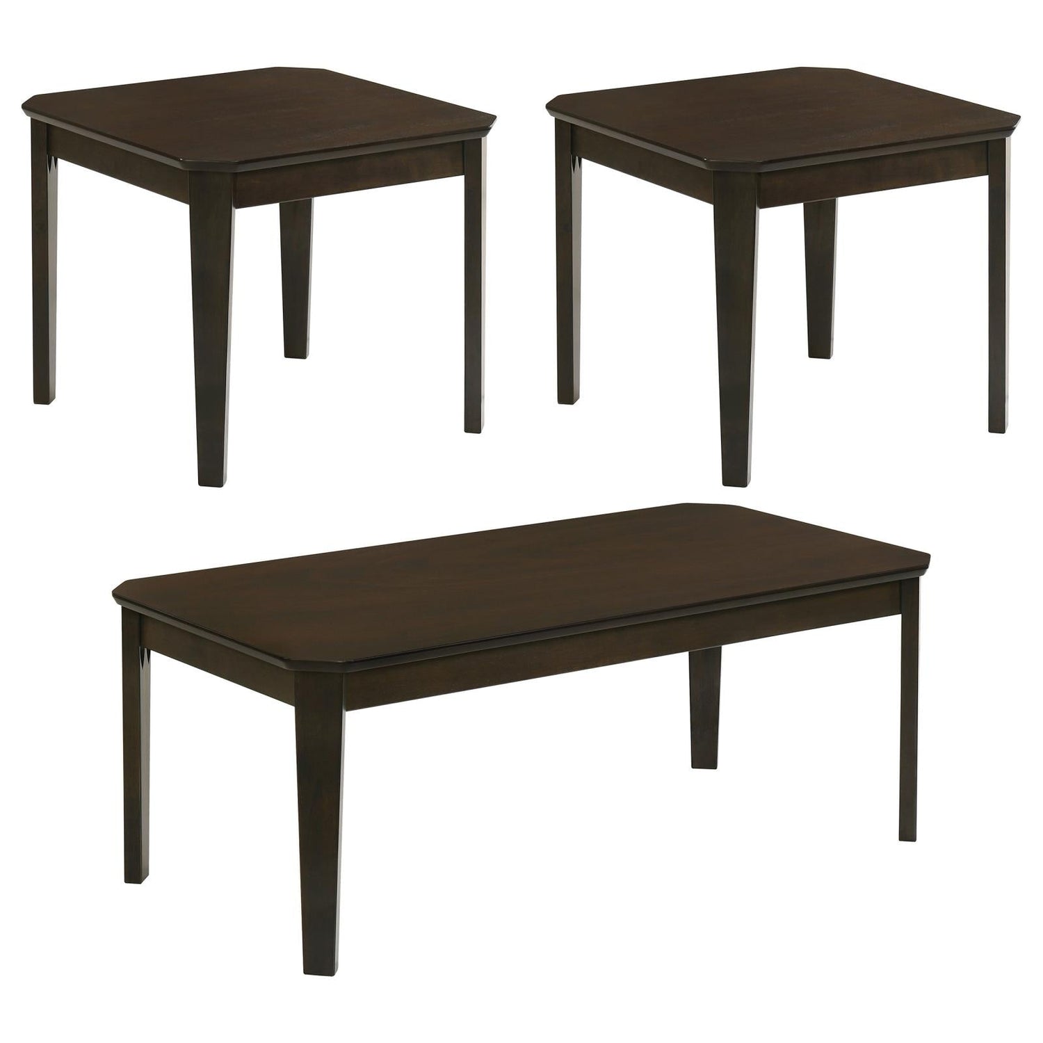 Amaro 3-Piece Occasional Set Dark Brown - 736184 - Bien Home Furniture & Electronics