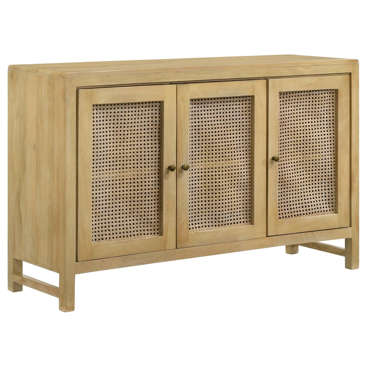 Amaryllis Natural Rectangular 3-Door Accent Cabinet - 953556 - Bien Home Furniture & Electronics