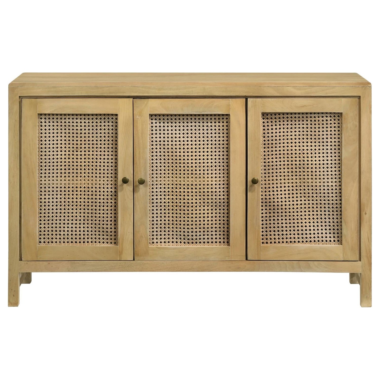 Amaryllis Natural Rectangular 3-Door Accent Cabinet - 953556 - Bien Home Furniture & Electronics