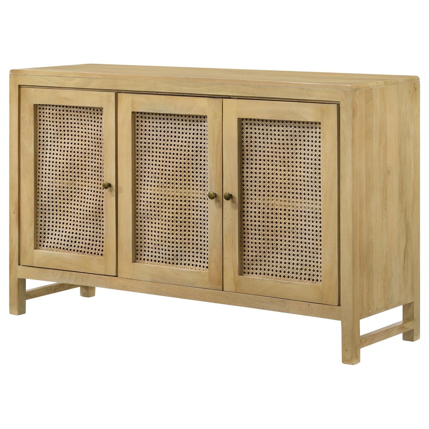 Amaryllis Natural Rectangular 3-Door Accent Cabinet - 953556 - Bien Home Furniture & Electronics