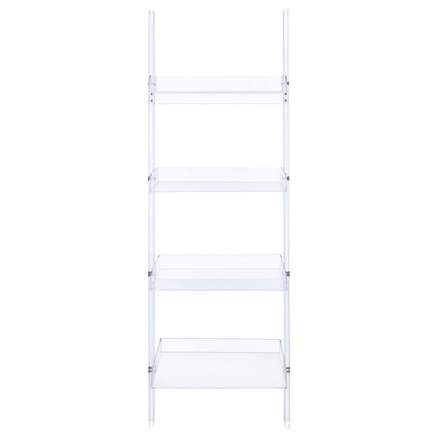 Amaturo Clear 4-Shelf Ladder Bookcase - 801553 - Bien Home Furniture & Electronics