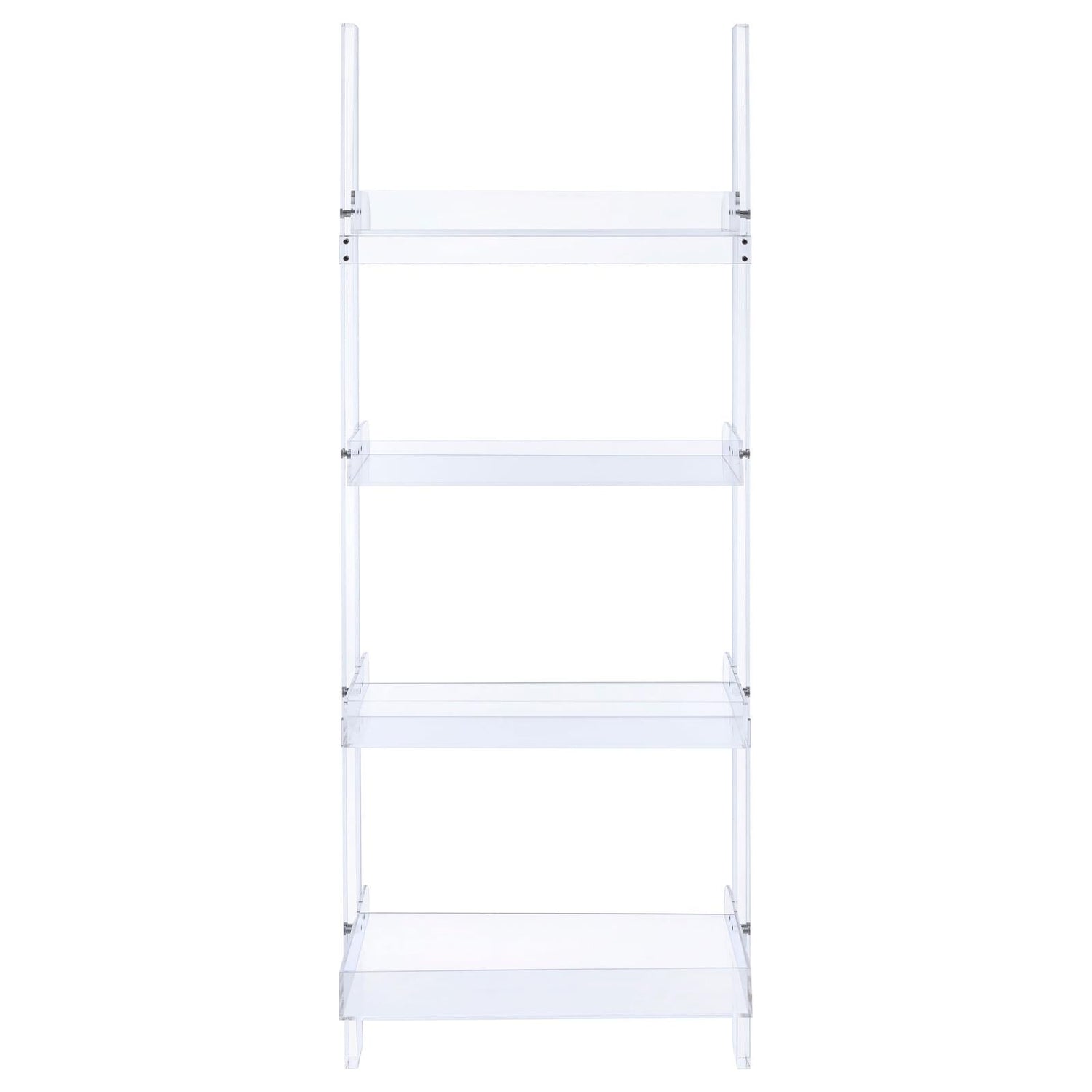 Amaturo Clear 4-Shelf Ladder Bookcase - 801553 - Bien Home Furniture & Electronics