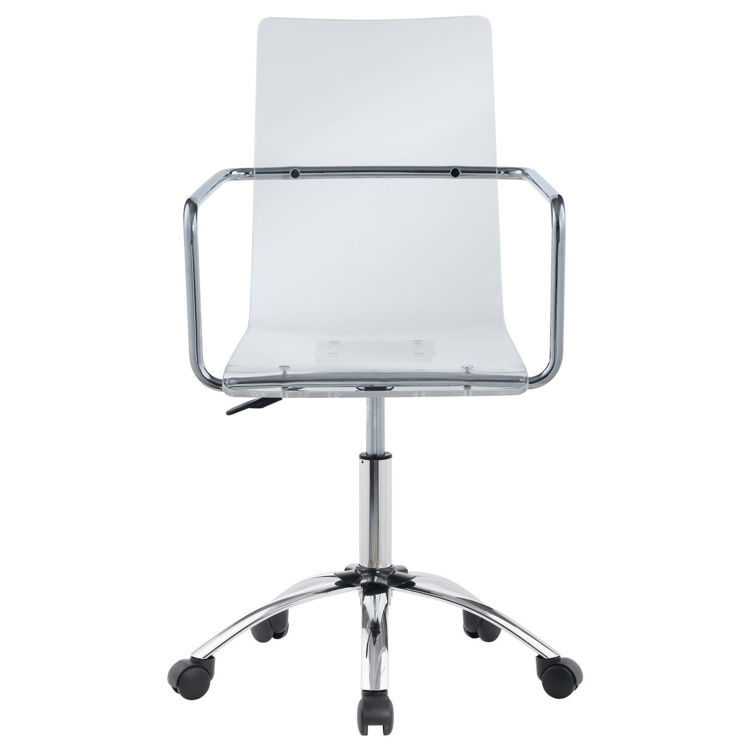 Amaturo Clear/Chrome Office Chair with Casters - 801436 - Bien Home Furniture & Electronics