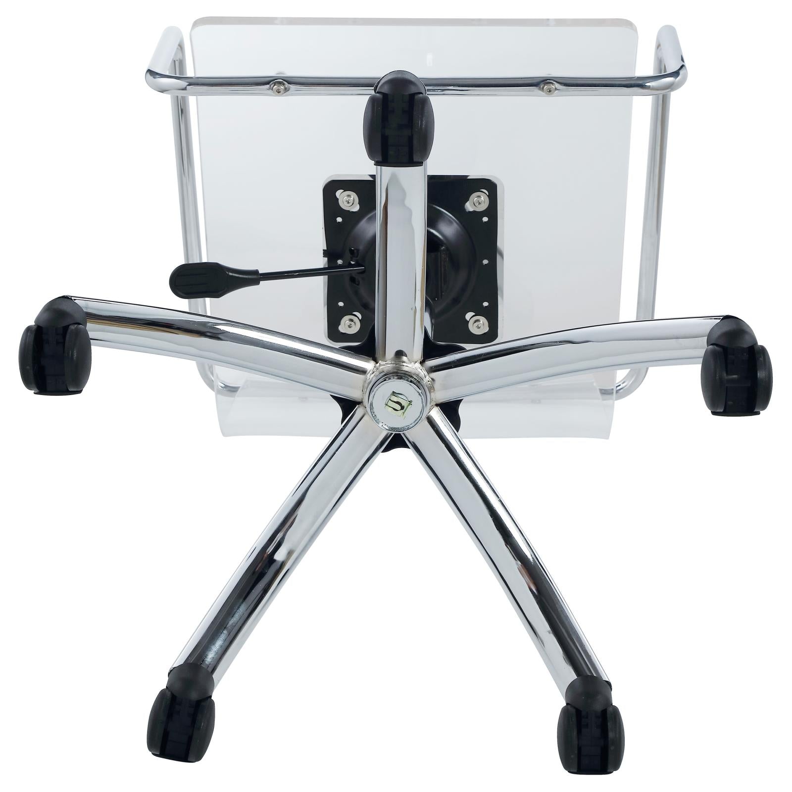 Amaturo Clear/Chrome Office Chair with Casters - 801436 - Bien Home Furniture & Electronics