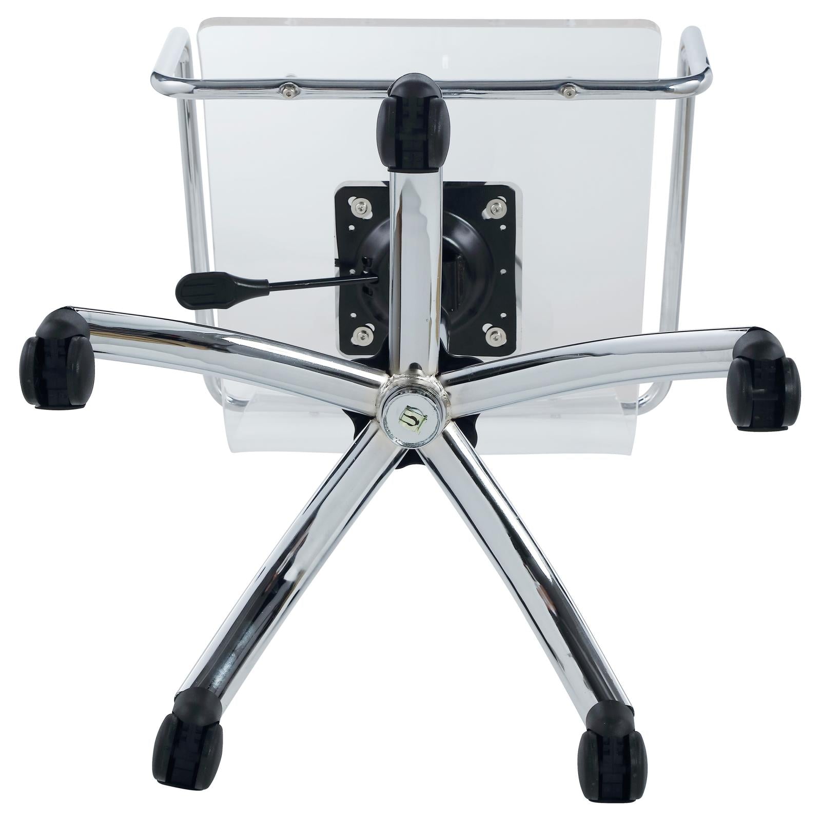 Amaturo Clear/Chrome Office Chair with Casters - 801436 - Bien Home Furniture &amp; Electronics