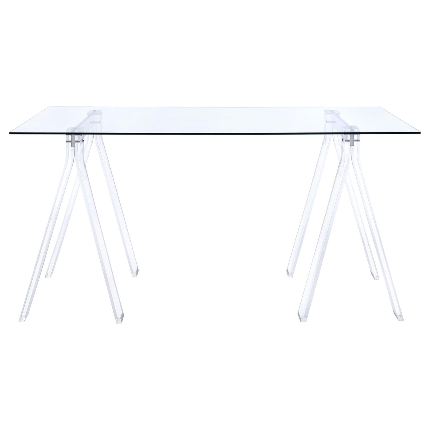 Amaturo Clear Writing Desk with Glass Top - 801535 - Bien Home Furniture & Electronics