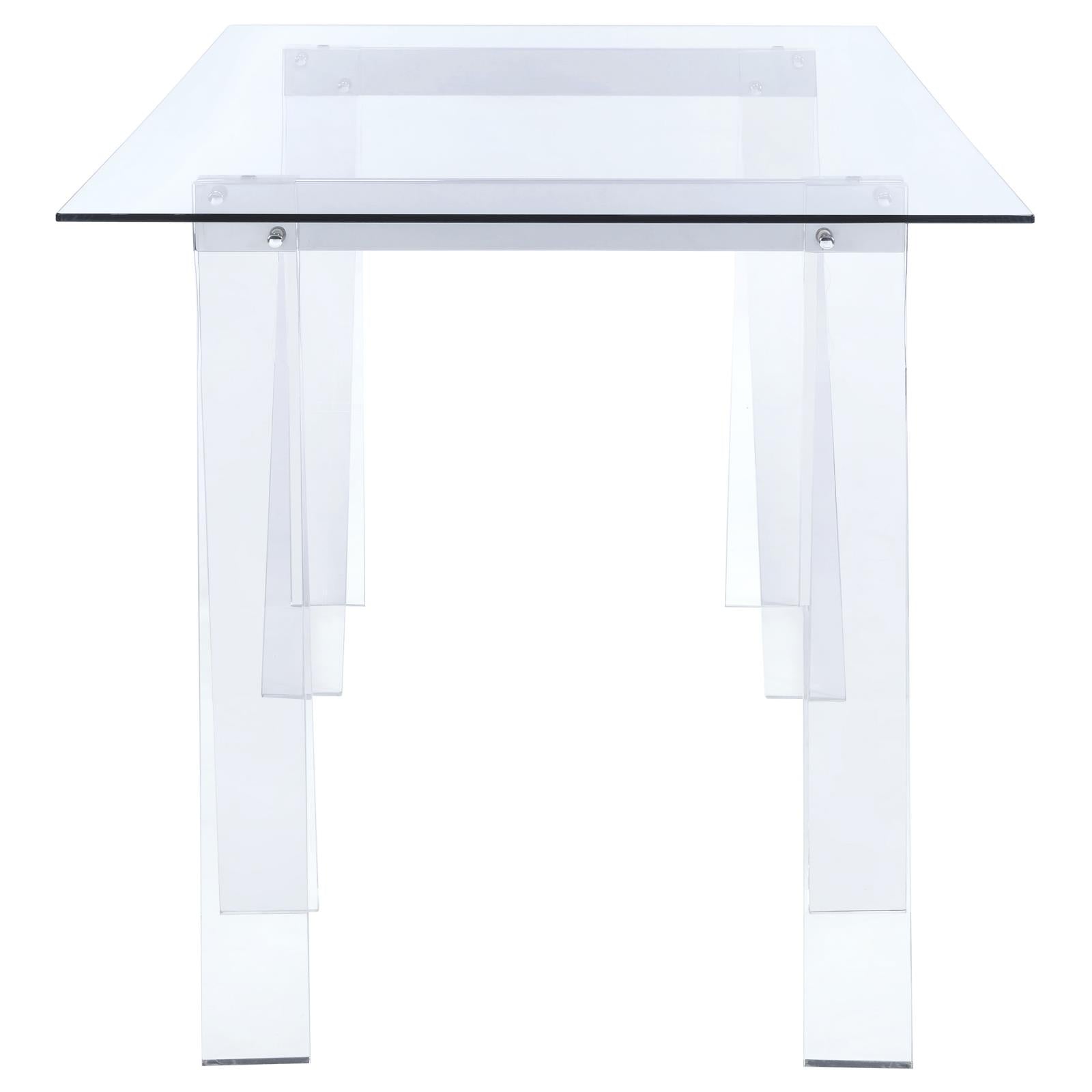 Amaturo Clear Writing Desk with Glass Top - 801535 - Bien Home Furniture &amp; Electronics