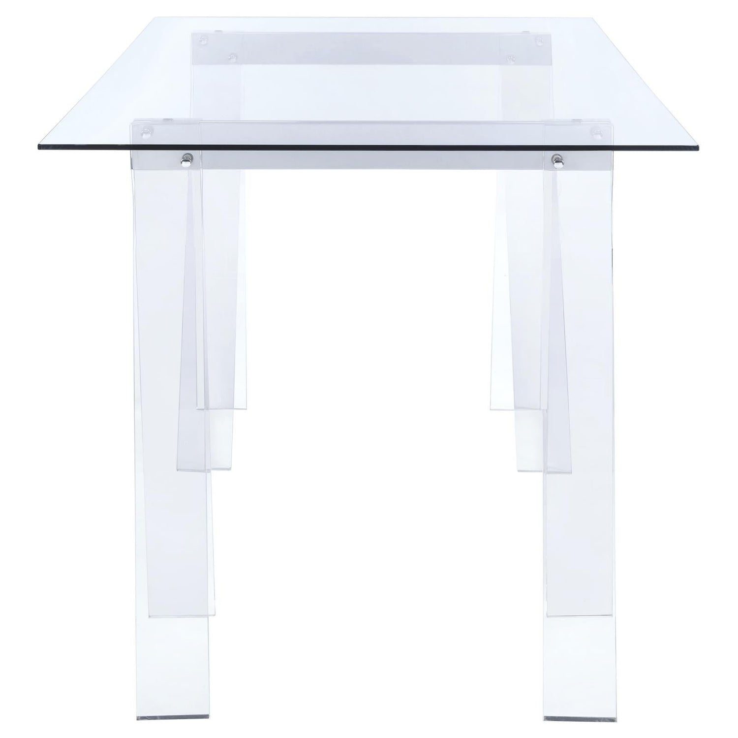 Amaturo Clear Writing Desk with Glass Top - 801535 - Bien Home Furniture & Electronics