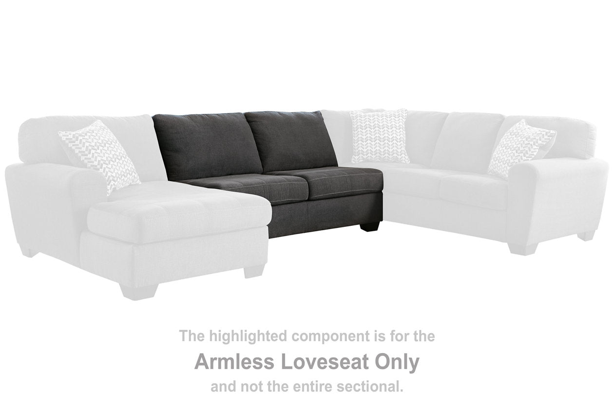 Ambee Slate Armless Loveseat - 2862034 - Bien Home Furniture & Electronics