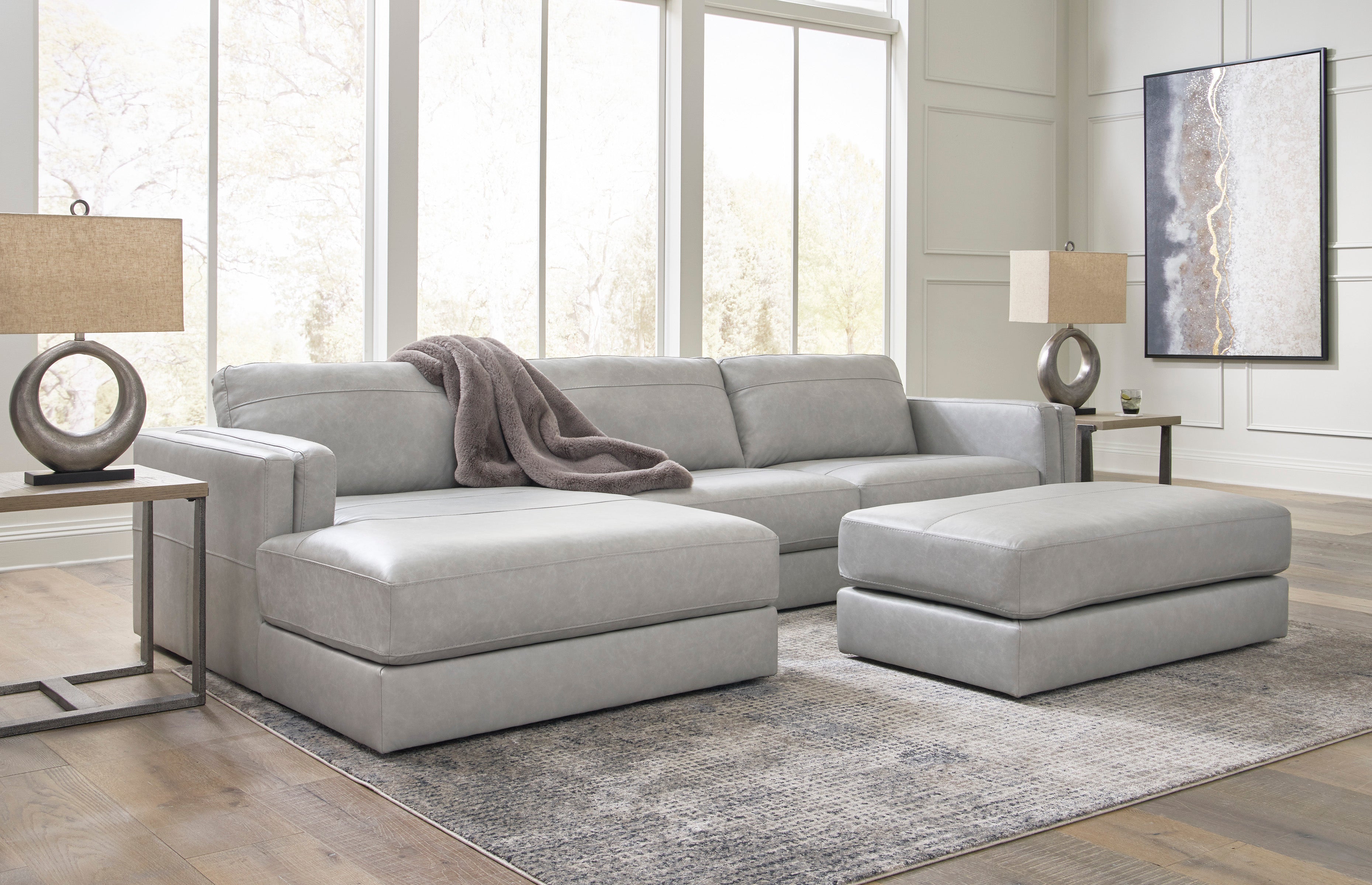 Amiata Glacier Leather 2-Piece LAF Sectional - SET | 5740416 | 5740467 - Bien Home Furniture & Electronics