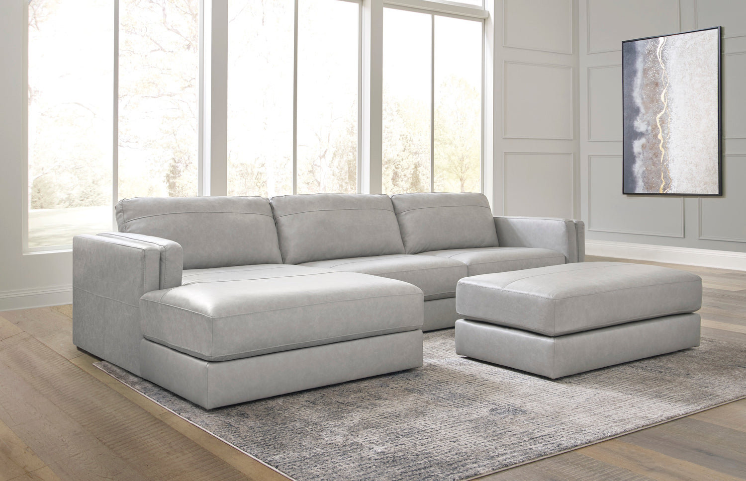 Amiata Glacier Leather 2-Piece LAF Sectional - SET | 5740416 | 5740467 - Bien Home Furniture & Electronics