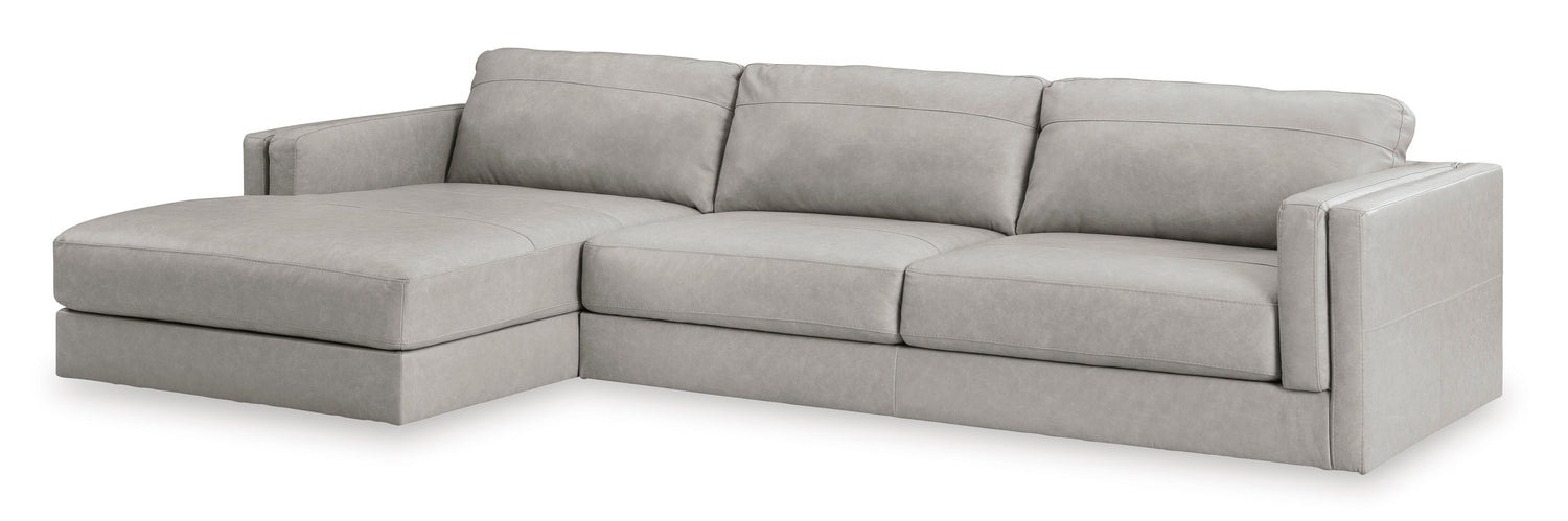 Amiata Glacier Leather 2-Piece LAF Sectional - SET | 5740416 | 5740467 - Bien Home Furniture & Electronics