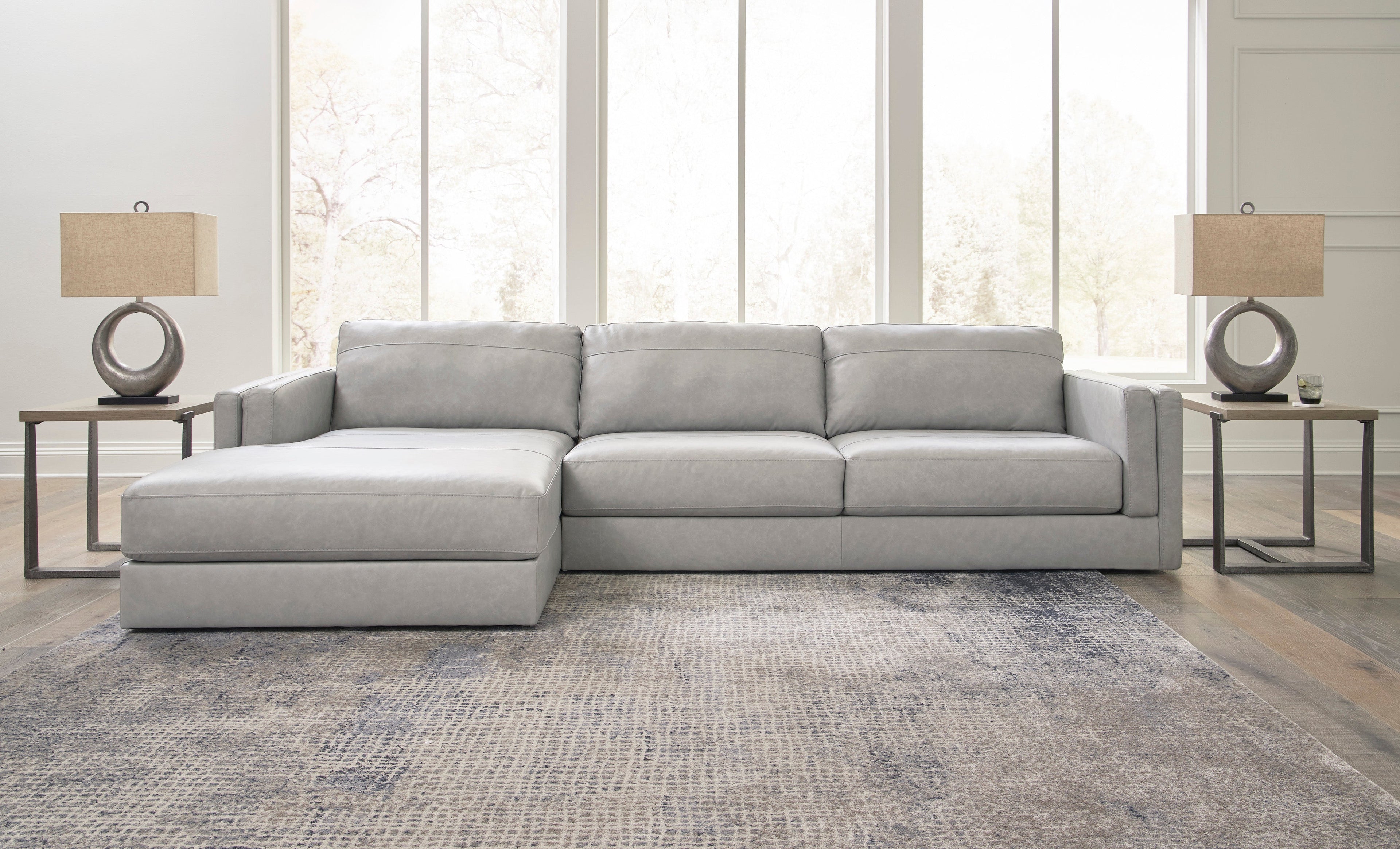 Amiata Glacier Leather 2-Piece LAF Sectional - SET | 5740416 | 5740467 - Bien Home Furniture & Electronics