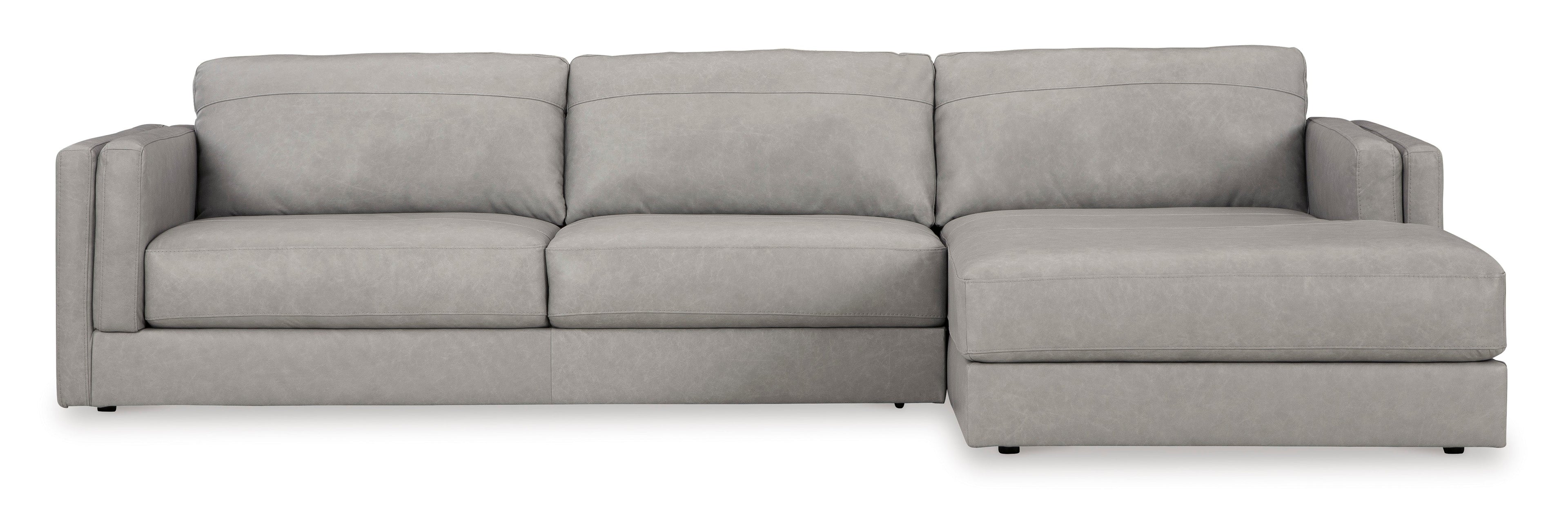 Amiata Glacier Leather 2-Piece RAF Sectional - SET | 5740417 | 5740466 - Bien Home Furniture & Electronics