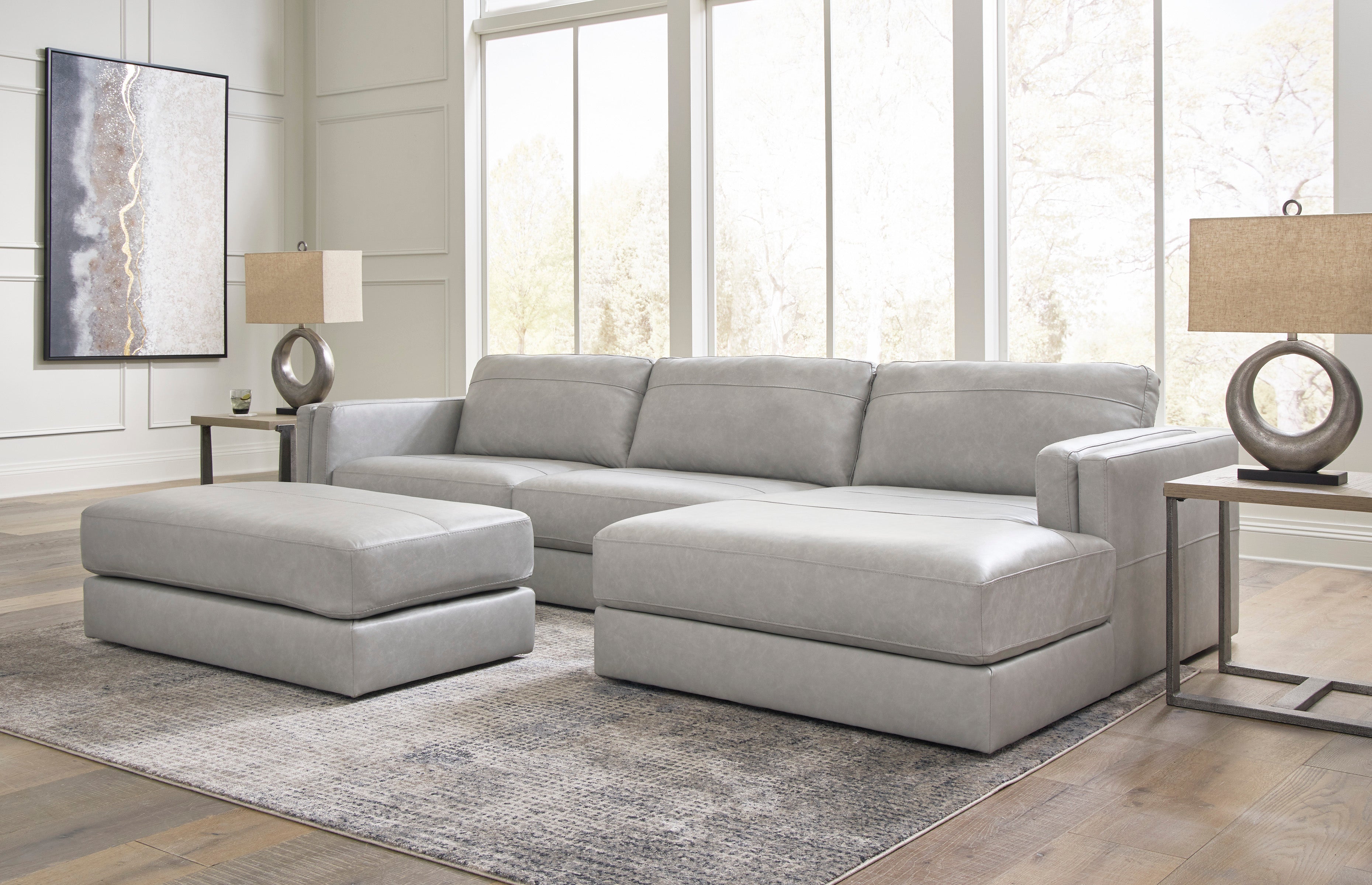 Amiata Glacier Leather 2-Piece RAF Sectional - SET | 5740417 | 5740466 - Bien Home Furniture & Electronics
