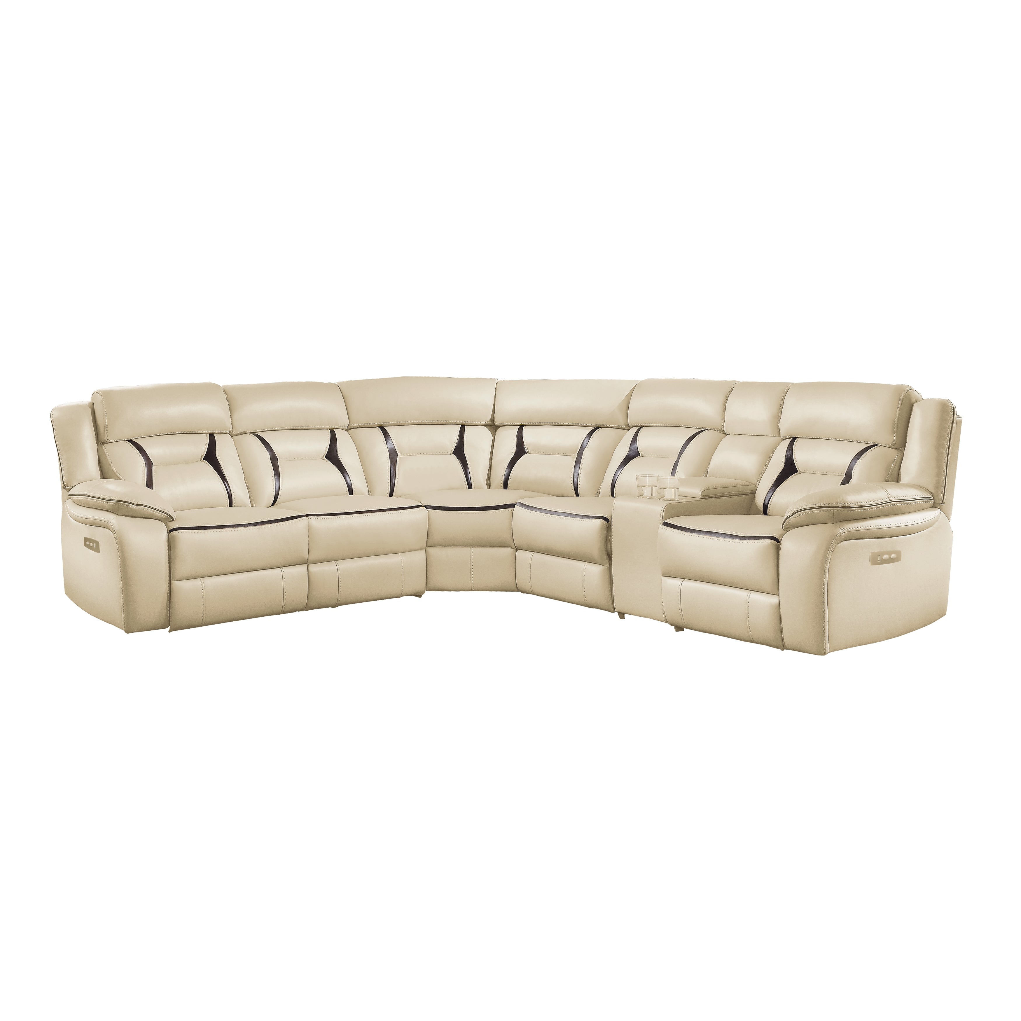 Amite Beige 6-Piece Modular Power Reclining Sectional - 8229*6PW - Bien Home Furniture & Electronics