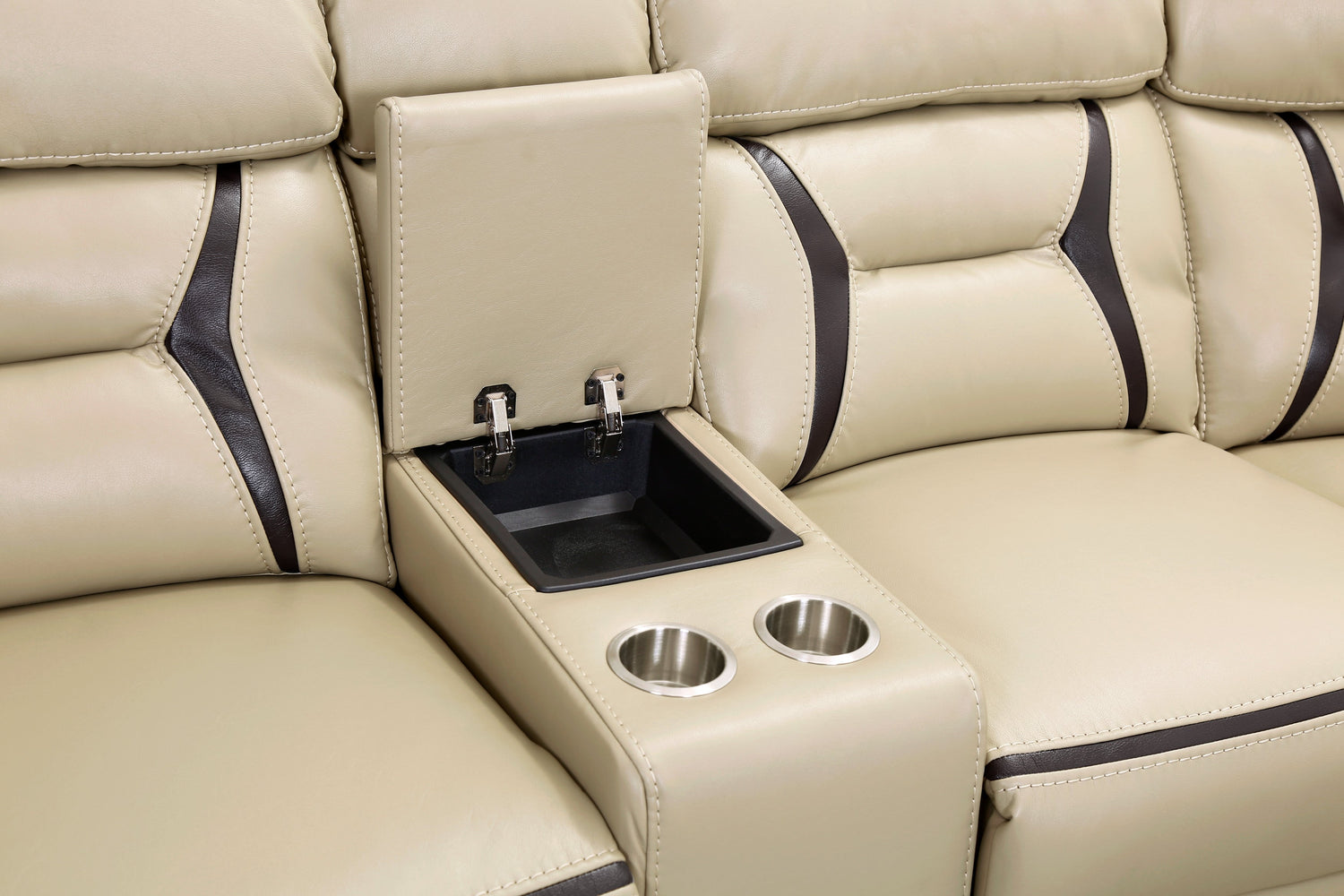 Amite Beige Power Reclining Sectional - SET | 8229-LRPW | 8229-RRPW | 8229-AC | 8229-ARPW | 8229-CN | 8229-CR - Bien Home Furniture & Electronics